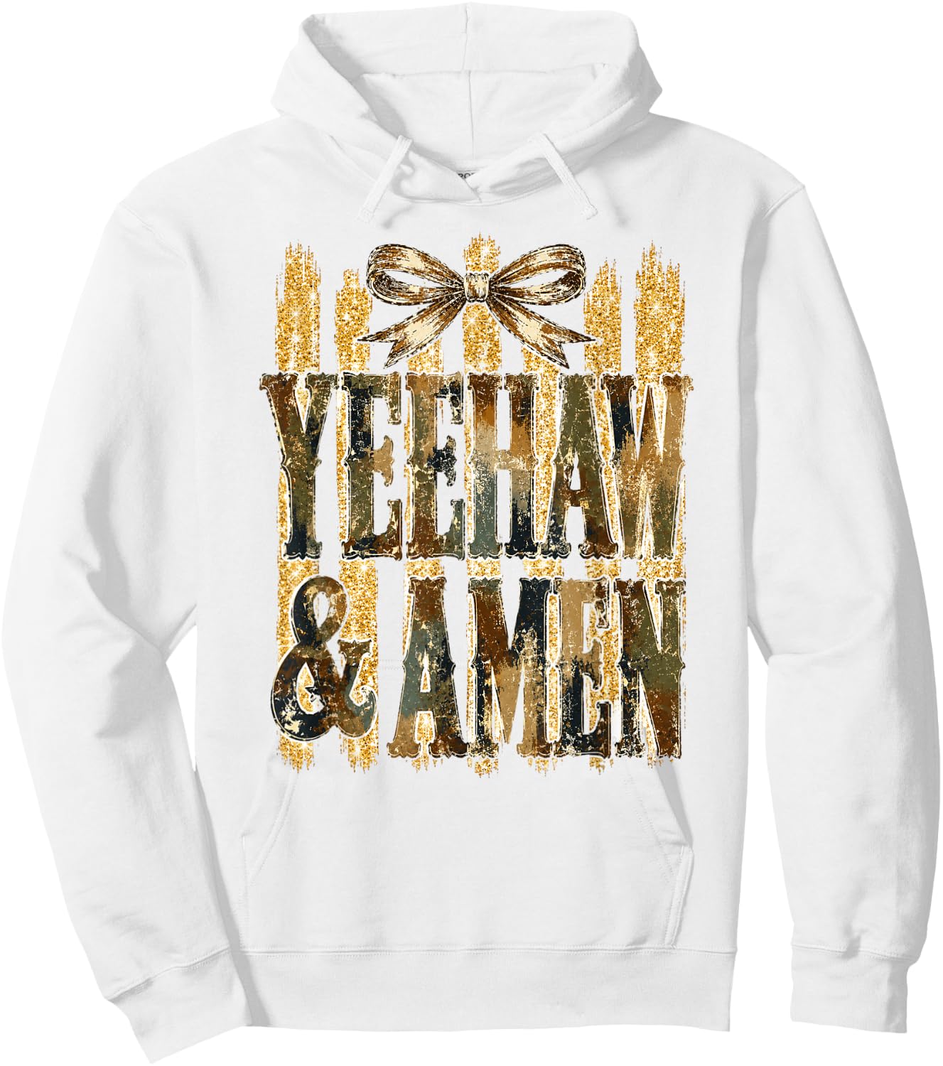 Yeehaw and Amen Country Faith Western Christian Hoodie - Hoodie | White