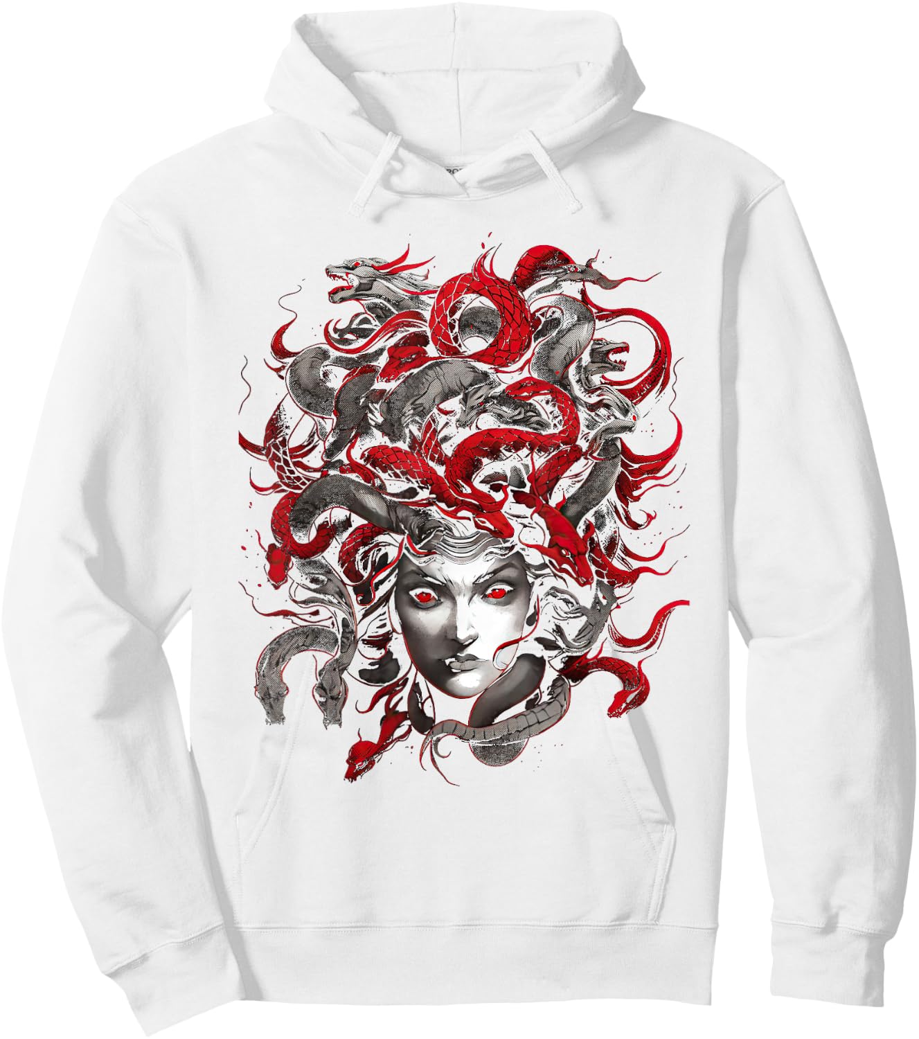 Medusahead Greek Mythology Ancient Snake Hair Hoodie - Hoodie | White
