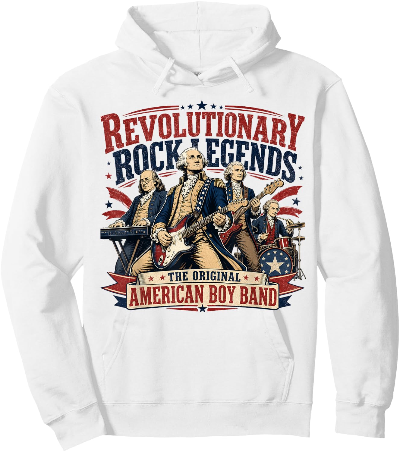 Revolutionary Rock Legends Original American Boy Band Hoodie - Hoodie | White