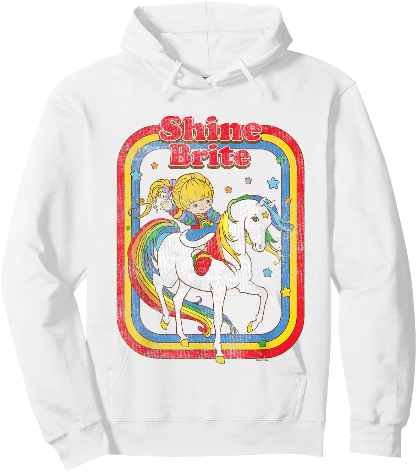 Rainbow Brite & Starlite Shine Bright BFF's , White Hoodie - Hoodie | White