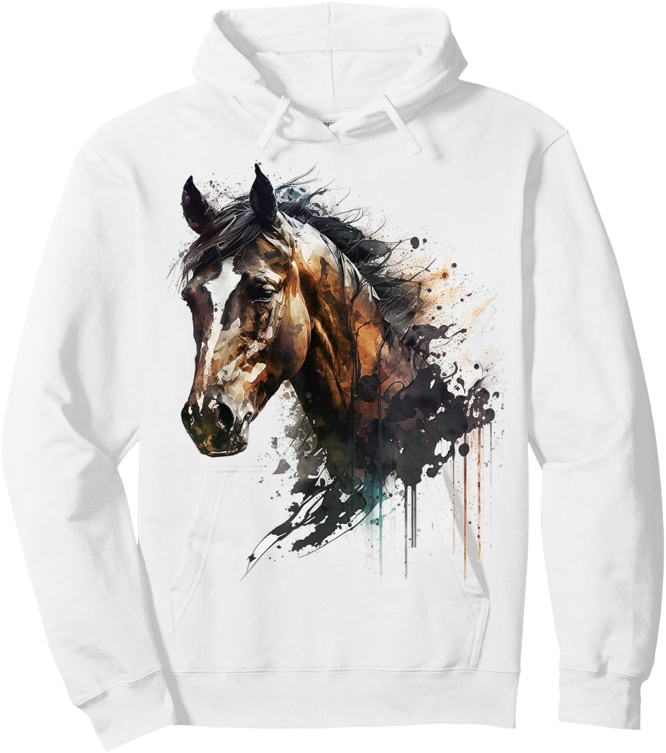 Pferd Reiten Kunst Tier Druck Pferdemotiv Pferd Hoodie - Hoodie | White