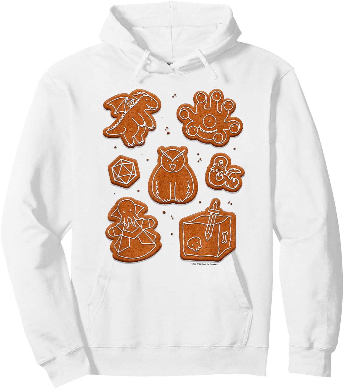 Dungeons & Dragons Christmas Gingerbread Monster Cookies Hoodie - Hoodie | White