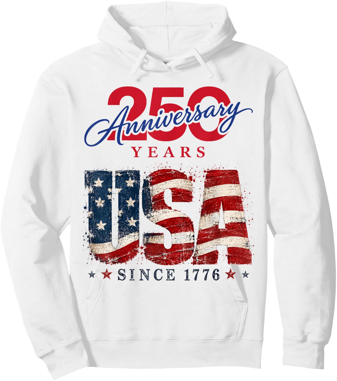 250 Ans de la liberté 250e Anniversaire USA Independence Day Hoodie - Hoodie | White