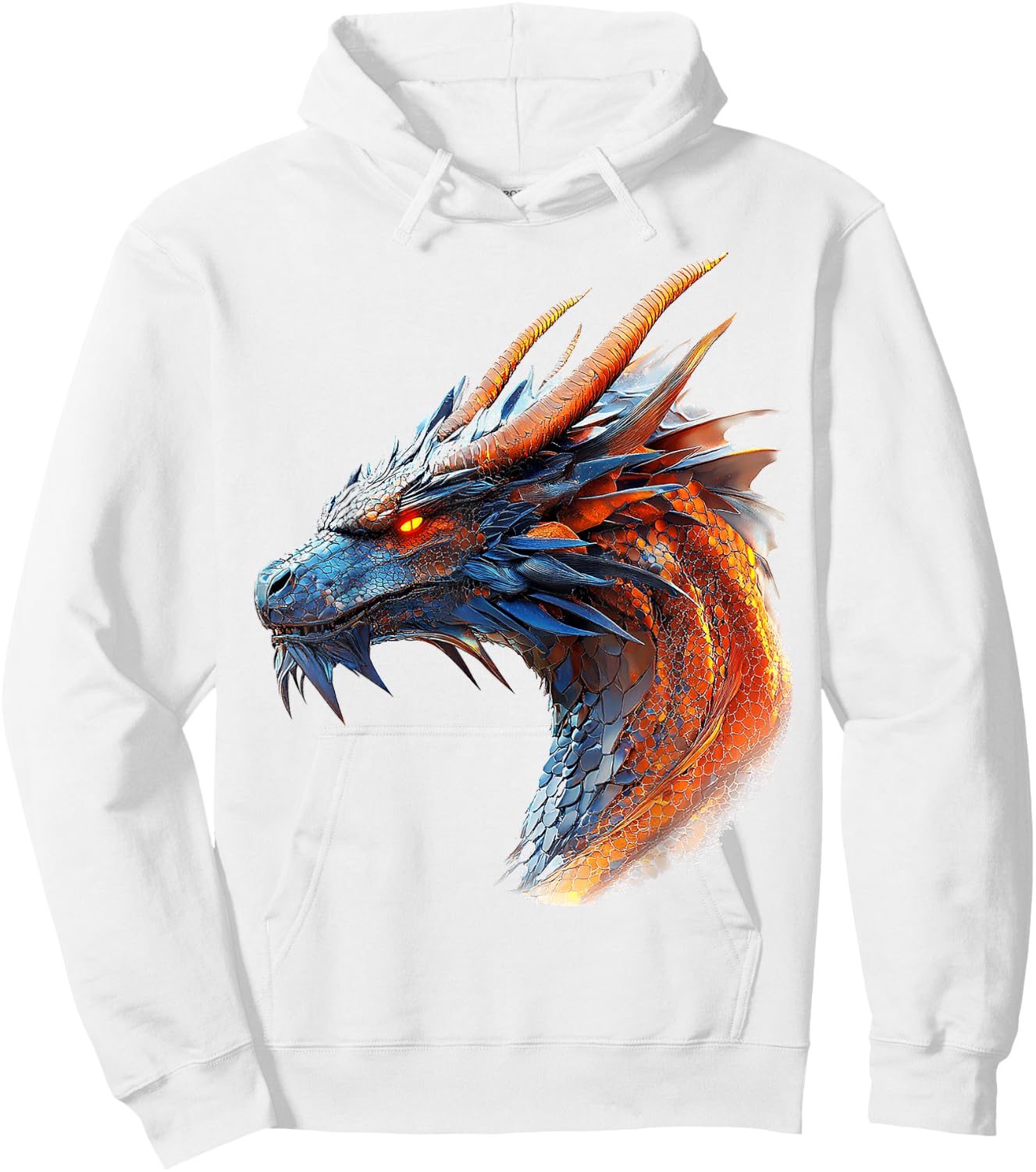 Dragon Drake Mythical Illustration Dragon Drake , white, S Hoodie - Hoodie | White