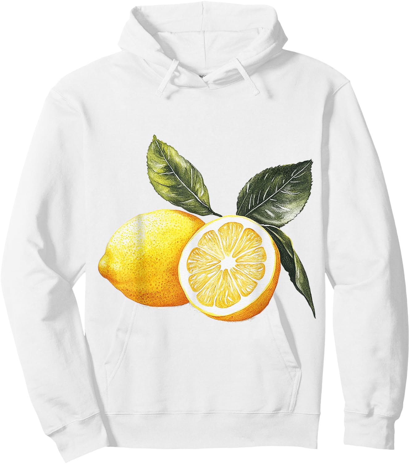 Lemon Fruit Graphic Lemon , White Hoodie - Hoodie | White