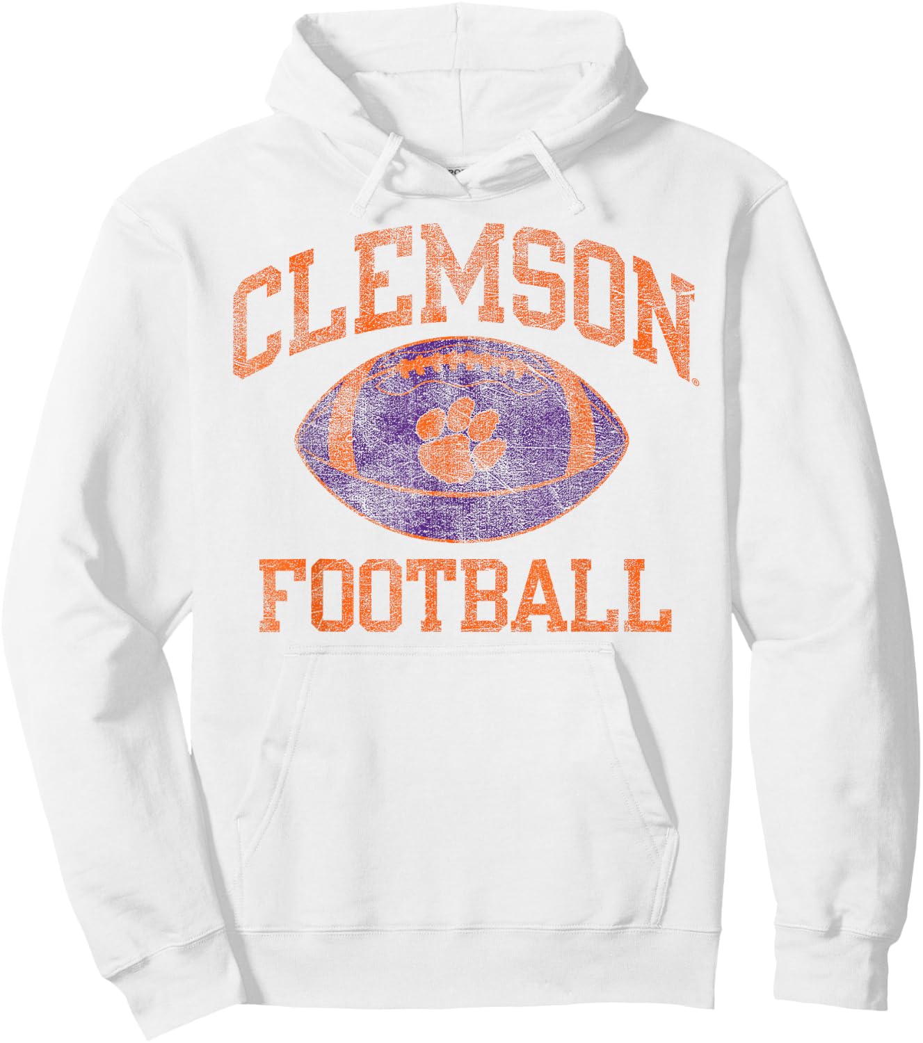 Clemson Tigers Football Intensity White Officially Licensed Hoodie - Hoodie | White