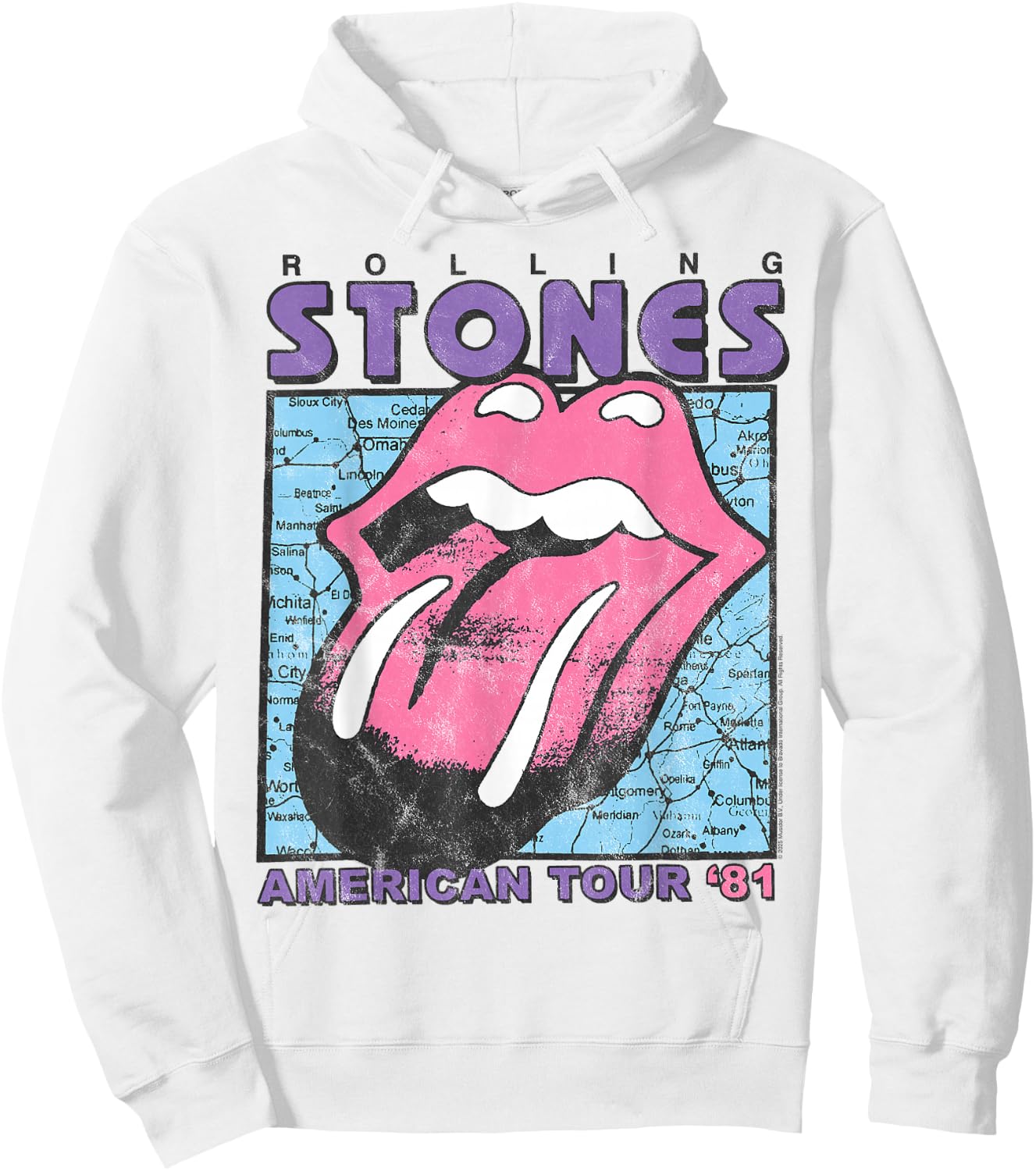 Official The Rolling Stones Tour 81 Grey for Vintage Fans Hoodie - Hoodie | White