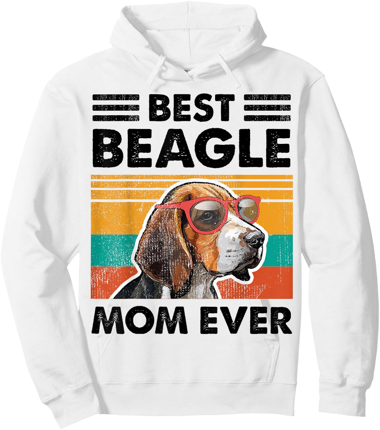 Best Beagle Mom Ever Dog Sunglasses Mother's Day Hoodie - Hoodie | White