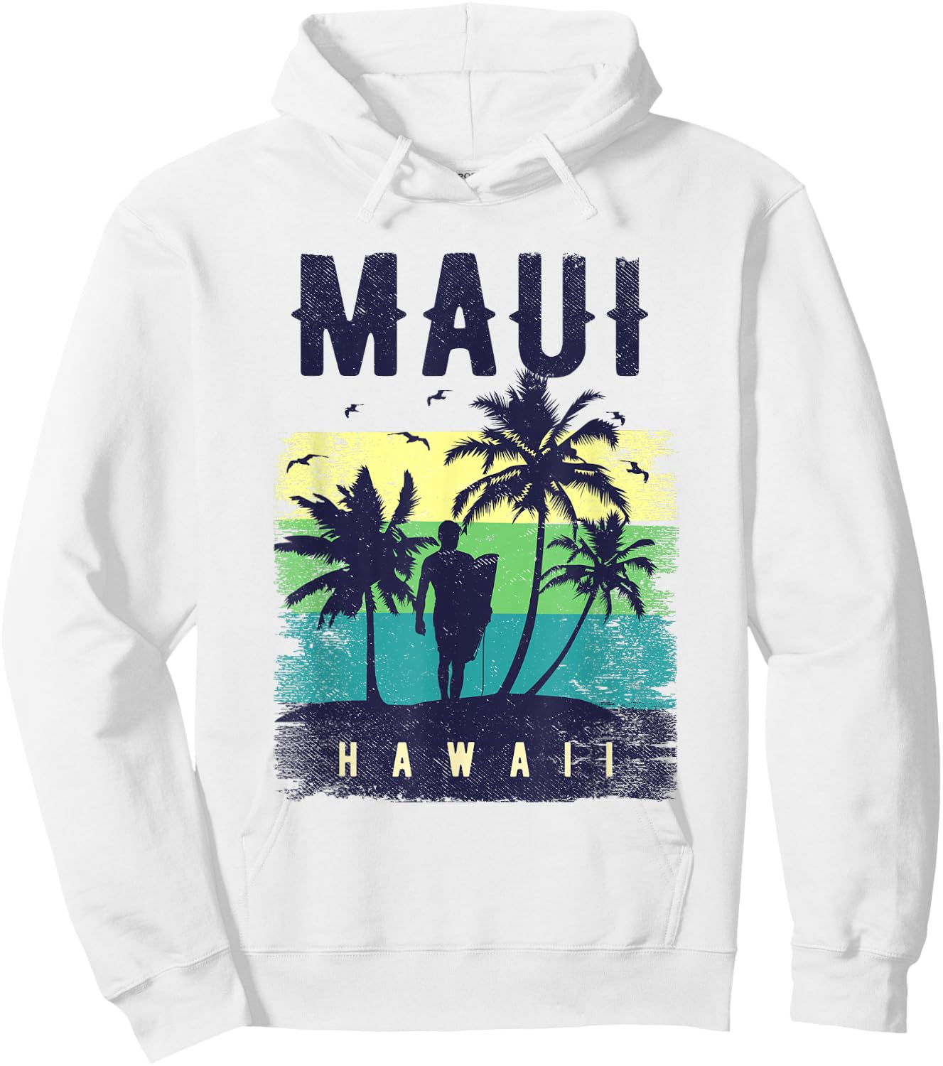 Maui Hawaii Shirt Herren Maui Surfer Damen Maui Hoodie - Hoodie | White