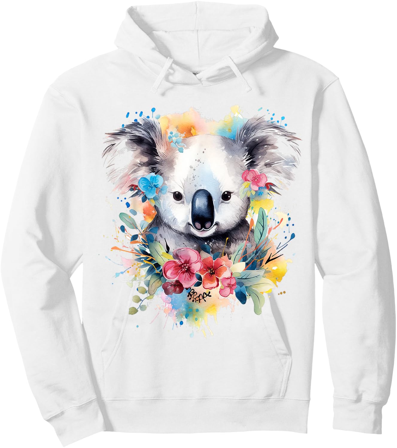 Koala Animal Colorful Pattern Painting Art Abstract Koala , white, S Hoodie - Hoodie | White