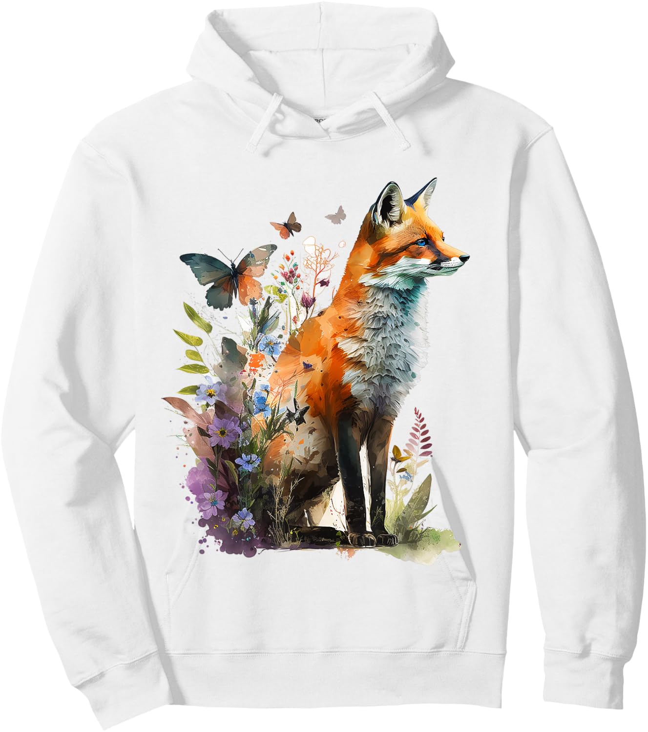 Fox Animal Lovers Forest Art Animal Fox , White Hoodie - Hoodie | White