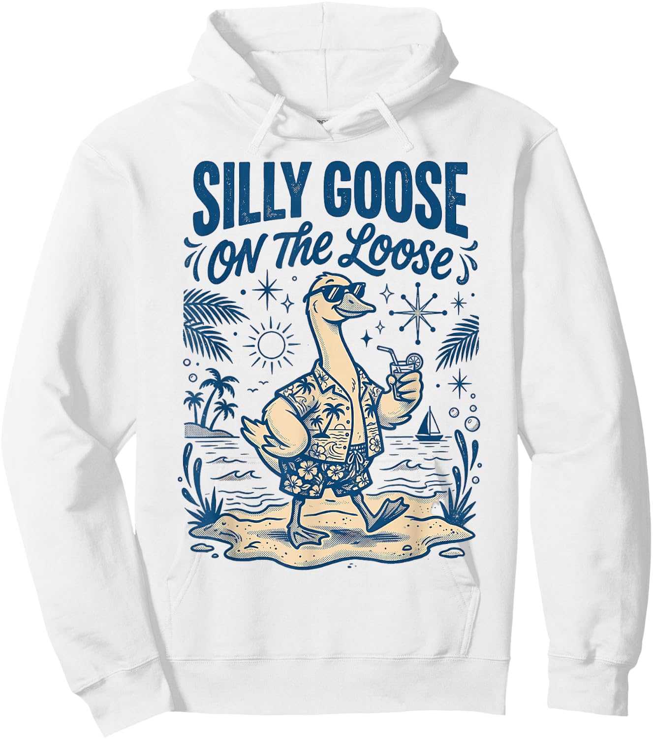 Silly Goose On The Loose Hoodie - Hoodie | White