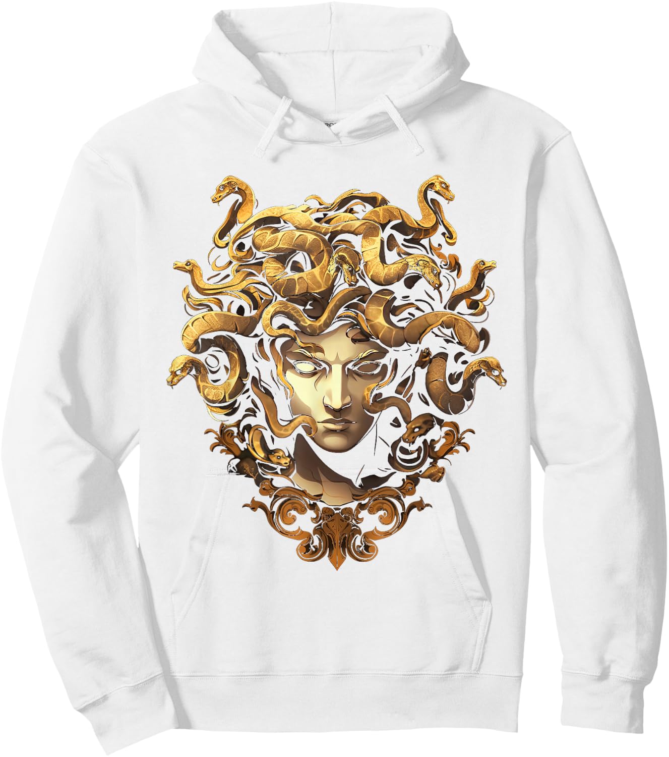 Medusahead Greek Mythology Ancient Snake Hair Hoodie - Hoodie | White