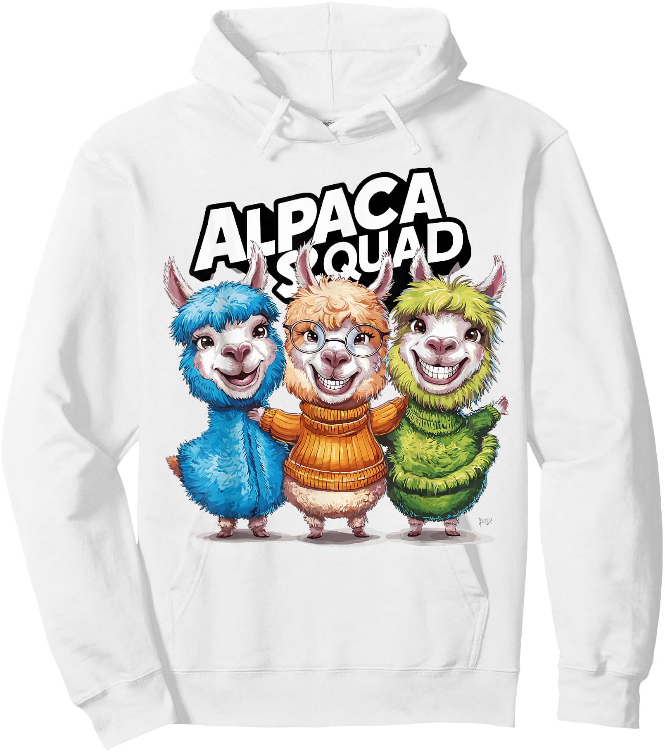 Alpaca Squad Design for Alpaca Lover Stuff | Kids Alpaca Hoodie - Hoodie | White
