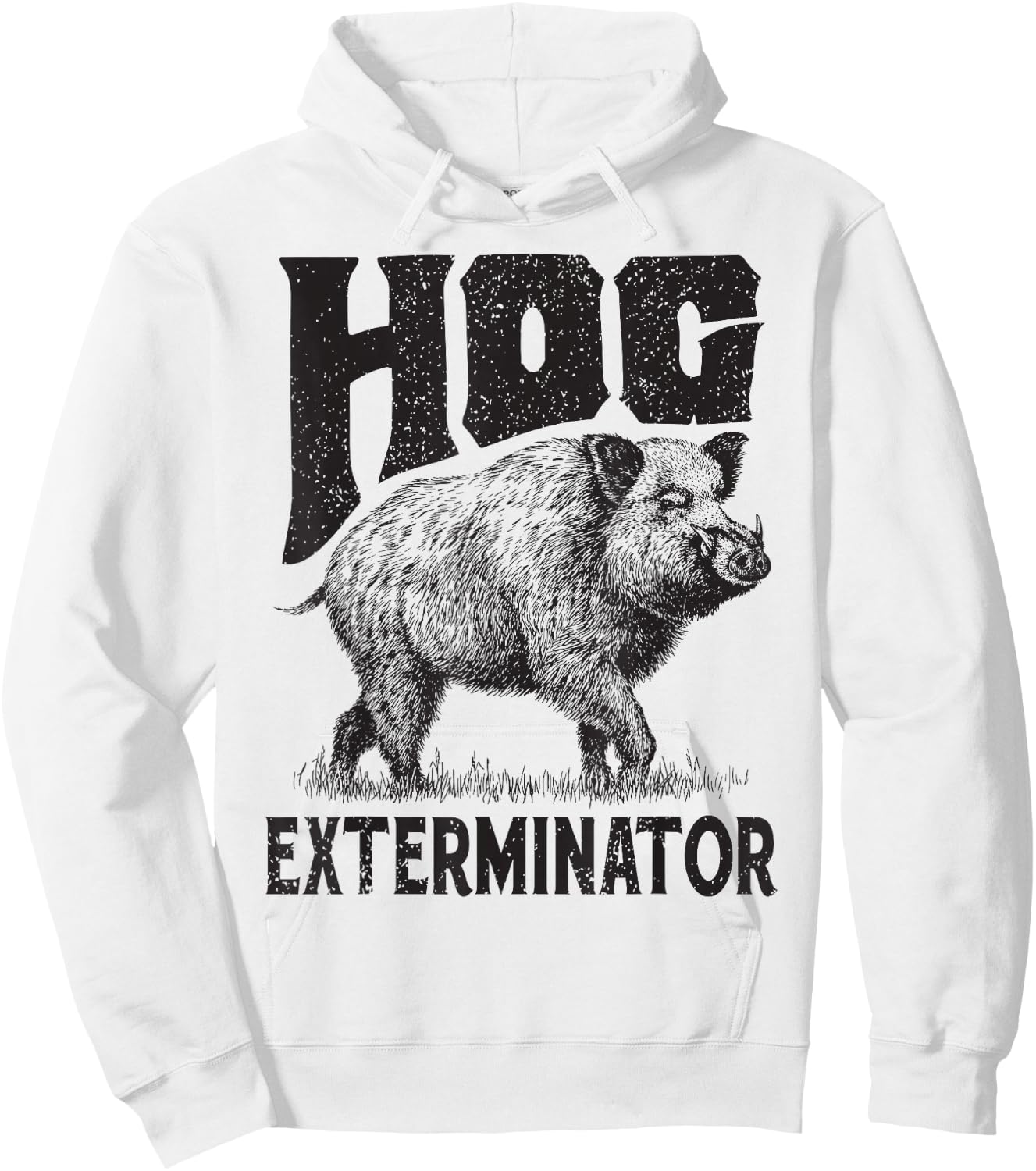 Funny Hunting Hog Pig Sus Hunting Hog Exterminator apparel Hoodie - Hoodie | White
