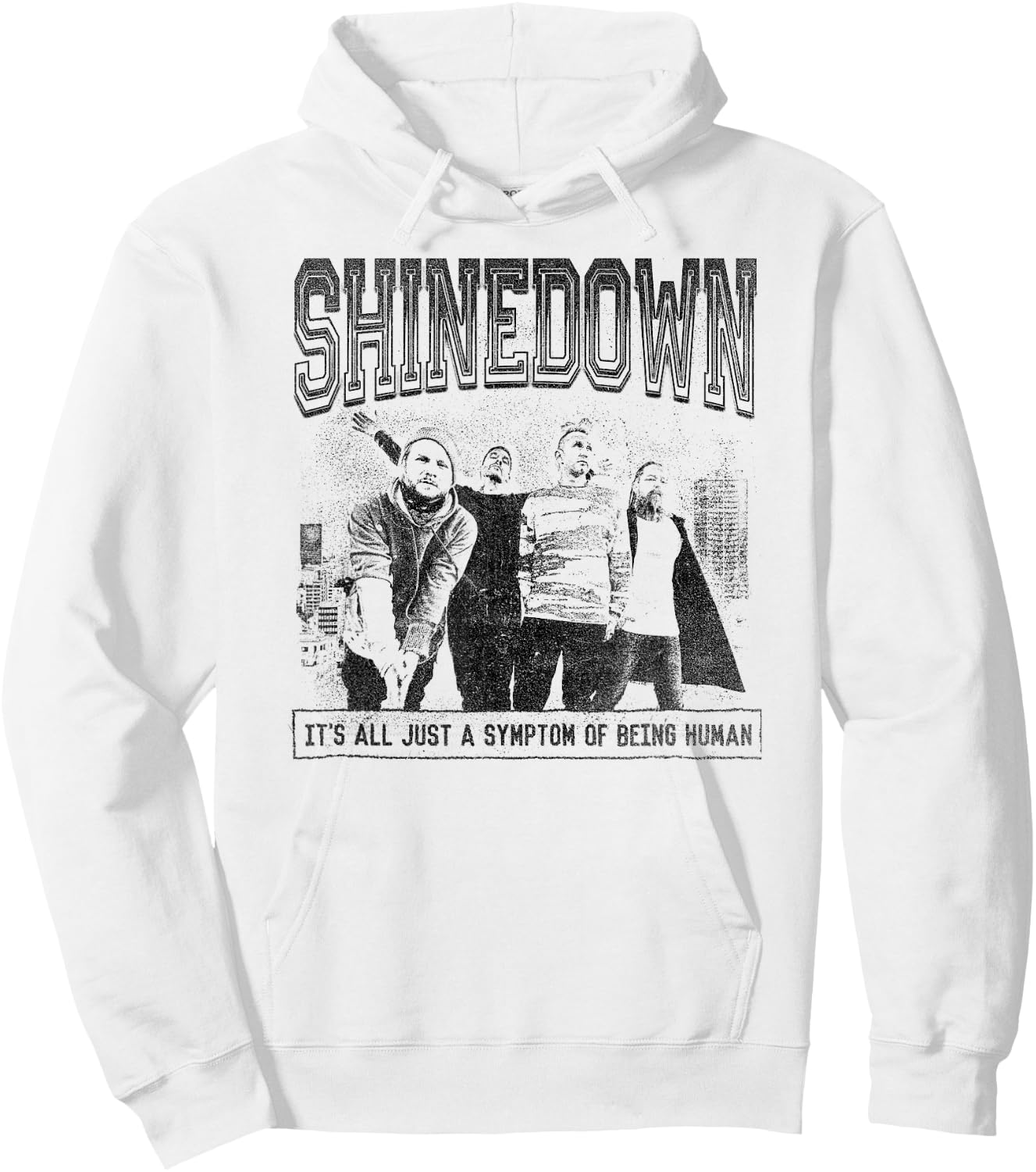 Shinedown Being Human , white, S Hoodie - Hoodie | White