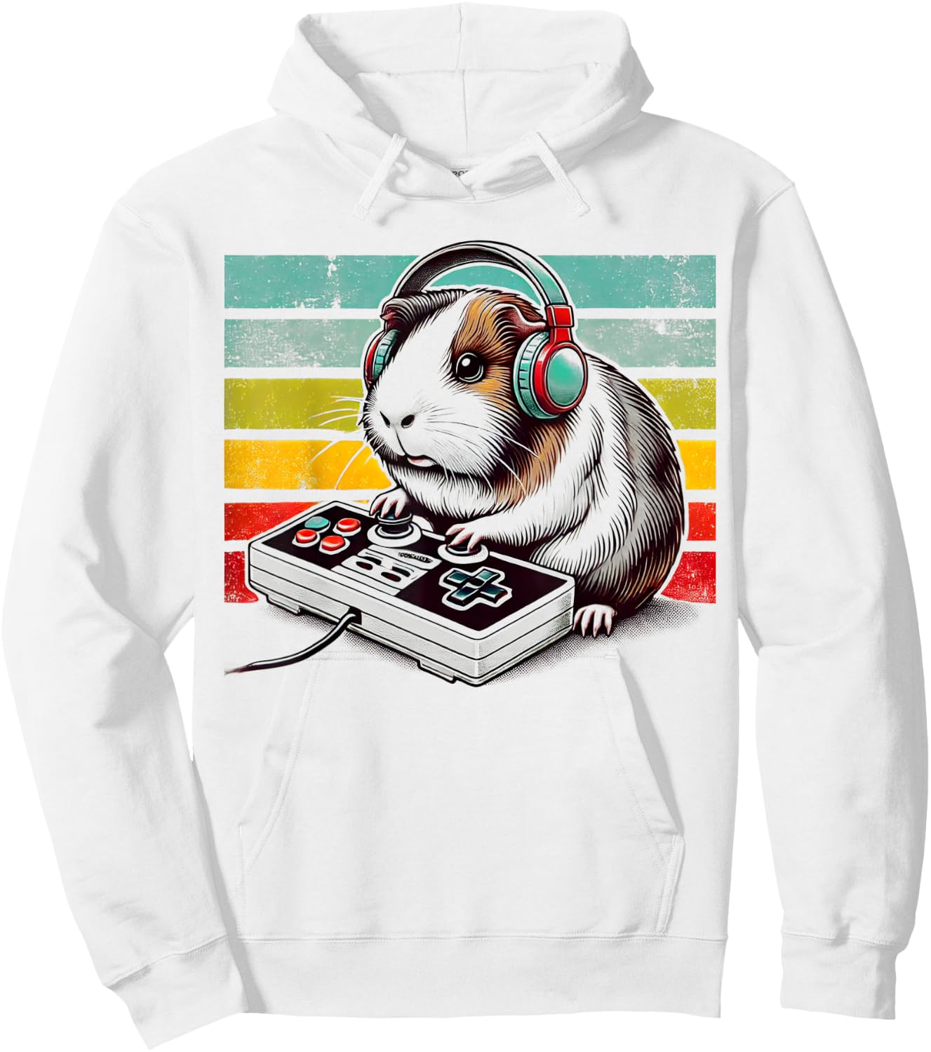 Guinea Pig Gamer - Video Gaming Animal Rodent Lover Hoodie - Hoodie | White
