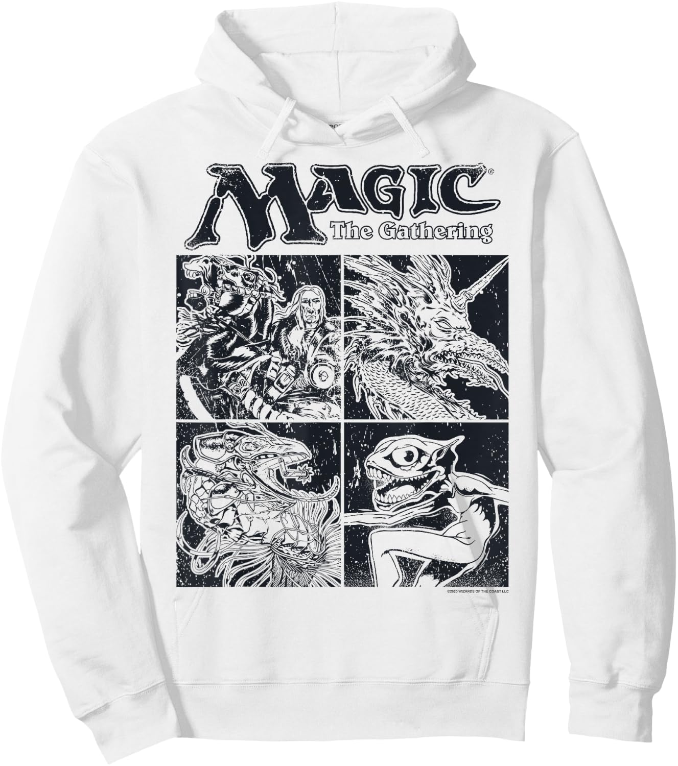 Magic: The Gathering Creature Box Up , white, S Hoodie - Hoodie | White