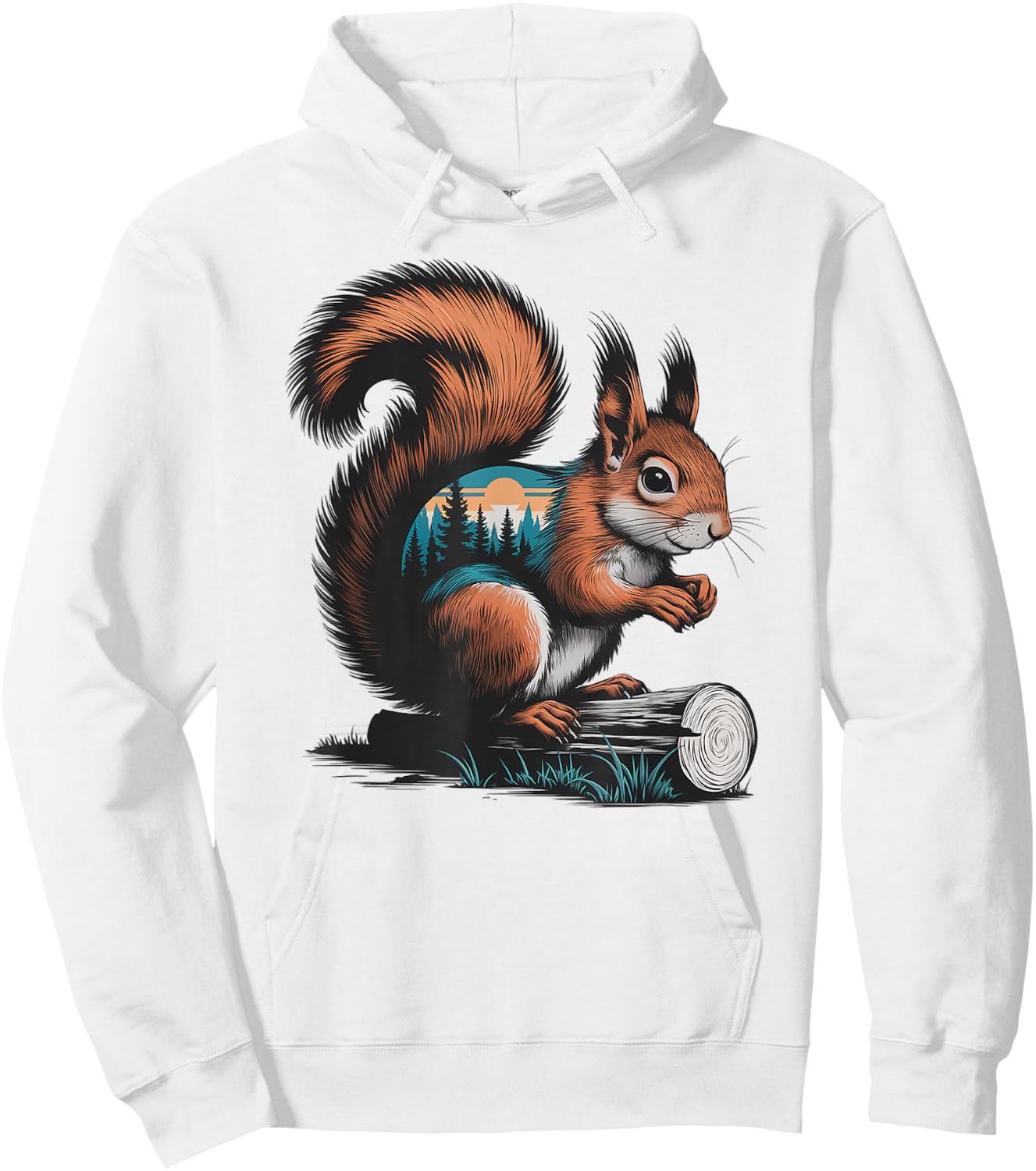 Squirrel Hunting Hiking Outdoor Camping Forest Men Women Hoodie - Hoodie | White