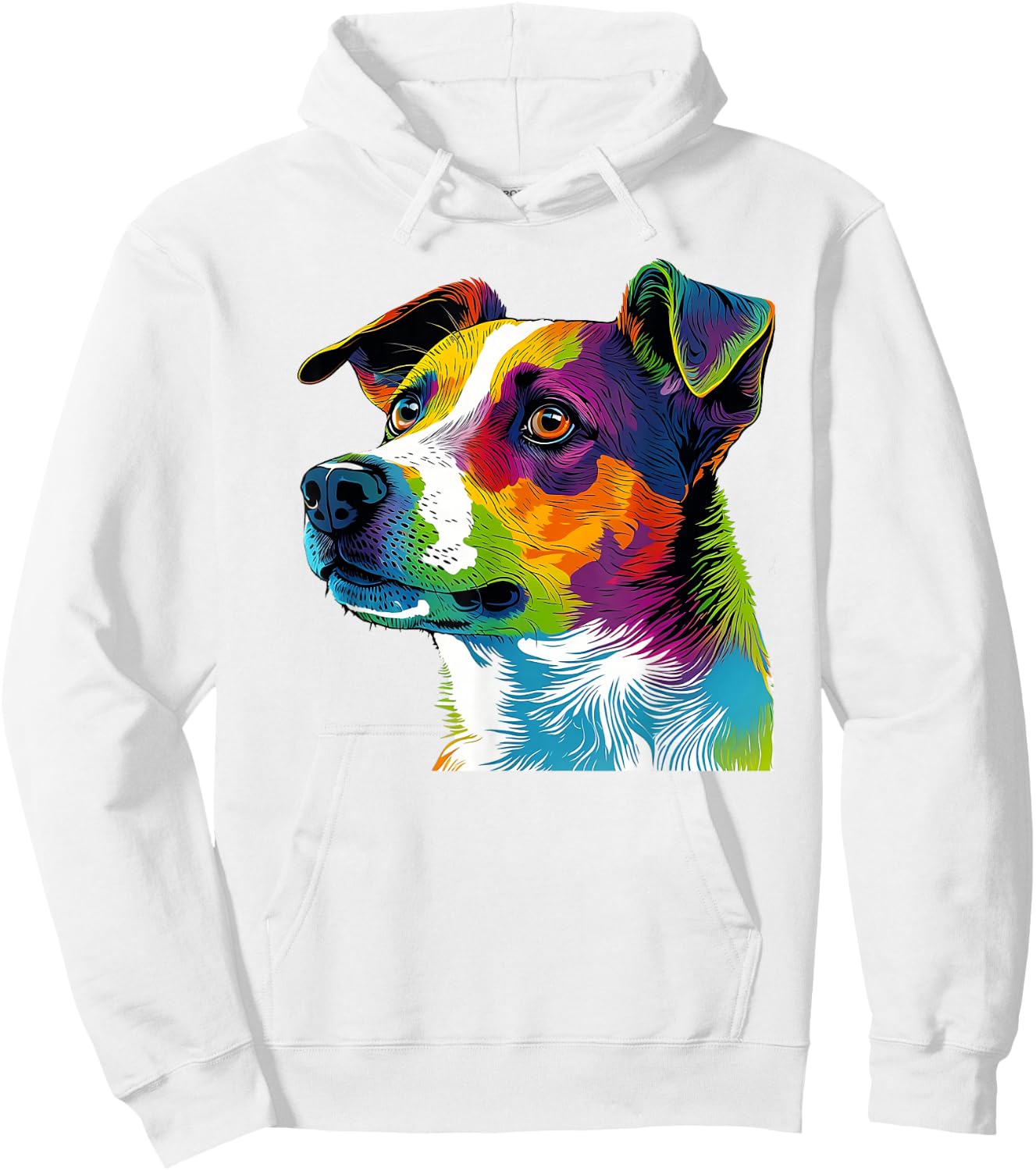 Cute Jack Russel Dog Colorful Jack Russel Mom Hoodie - Hoodie | White