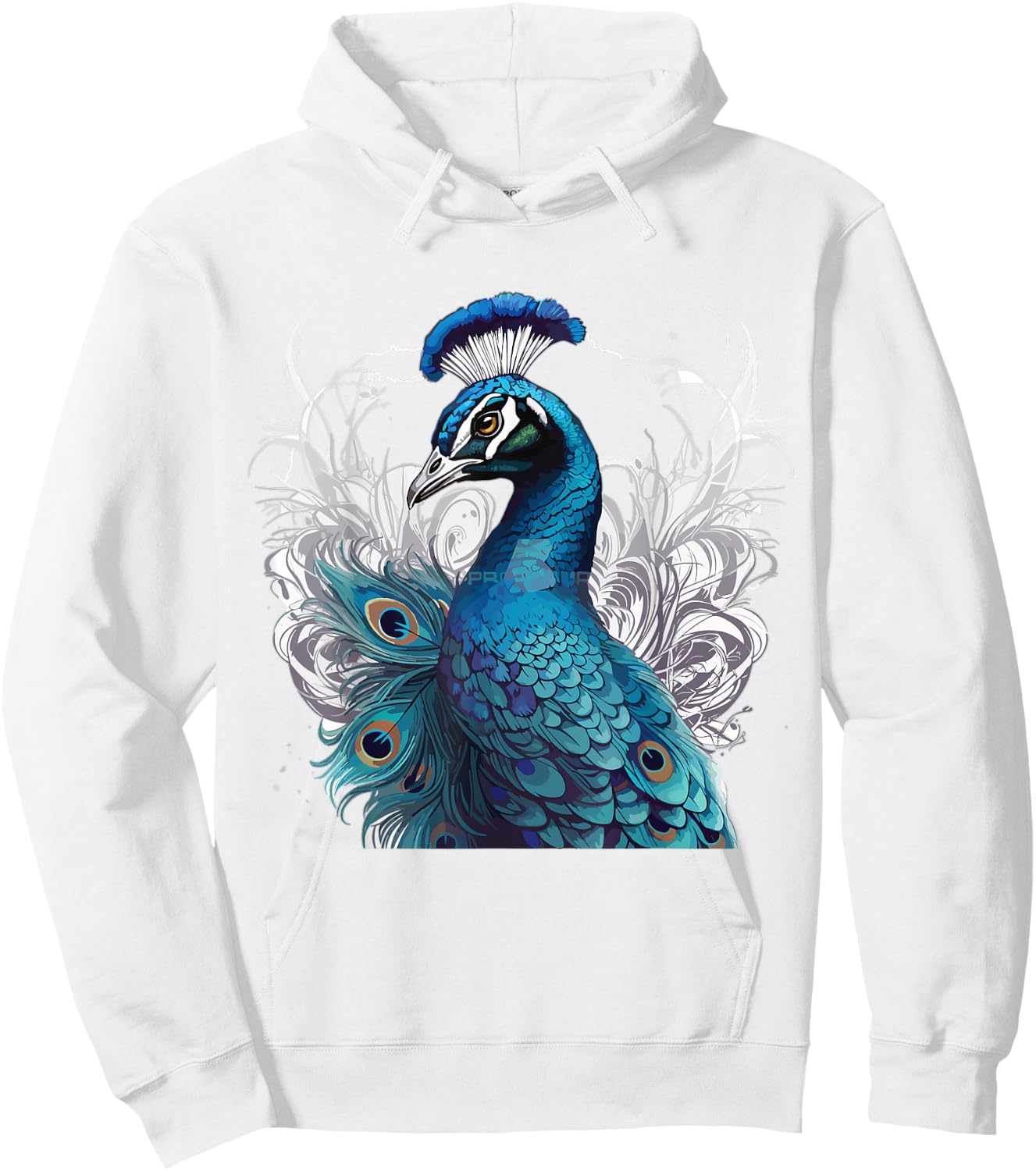 Peacock Feather Peahen Bird Animal Peacocks Lover Hoodie - Hoodie | White