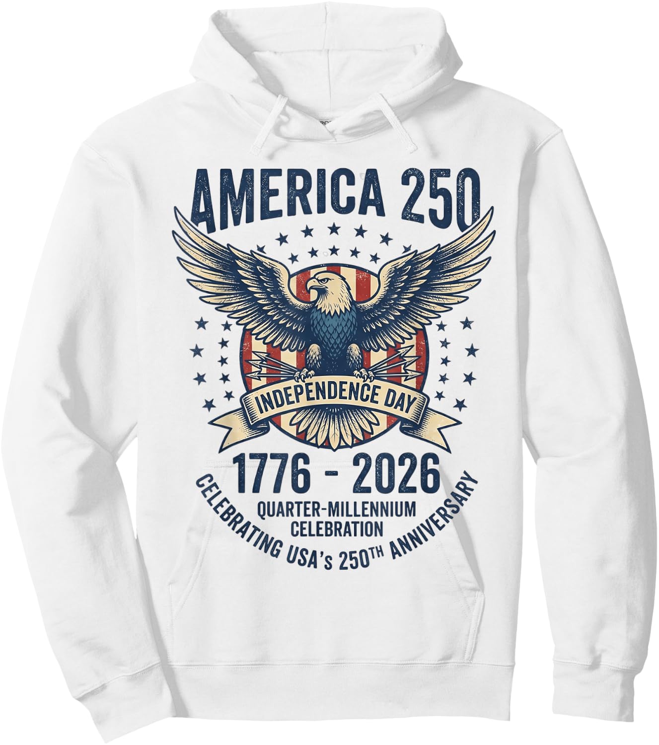 Anniversaire américain, États-Unis, 1776-2026, Quarter Millennium 250 Hoodie - Hoodie | White