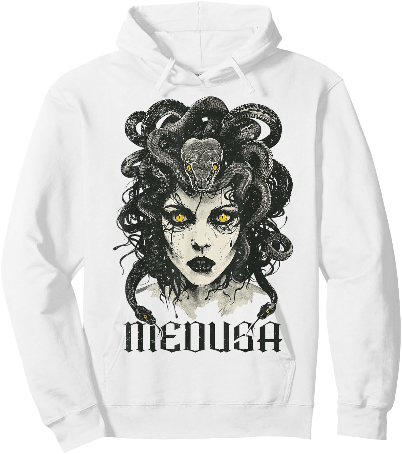 Medusa Greek Mythology Goddess with Snake Hair Hoodie - Hoodie | White