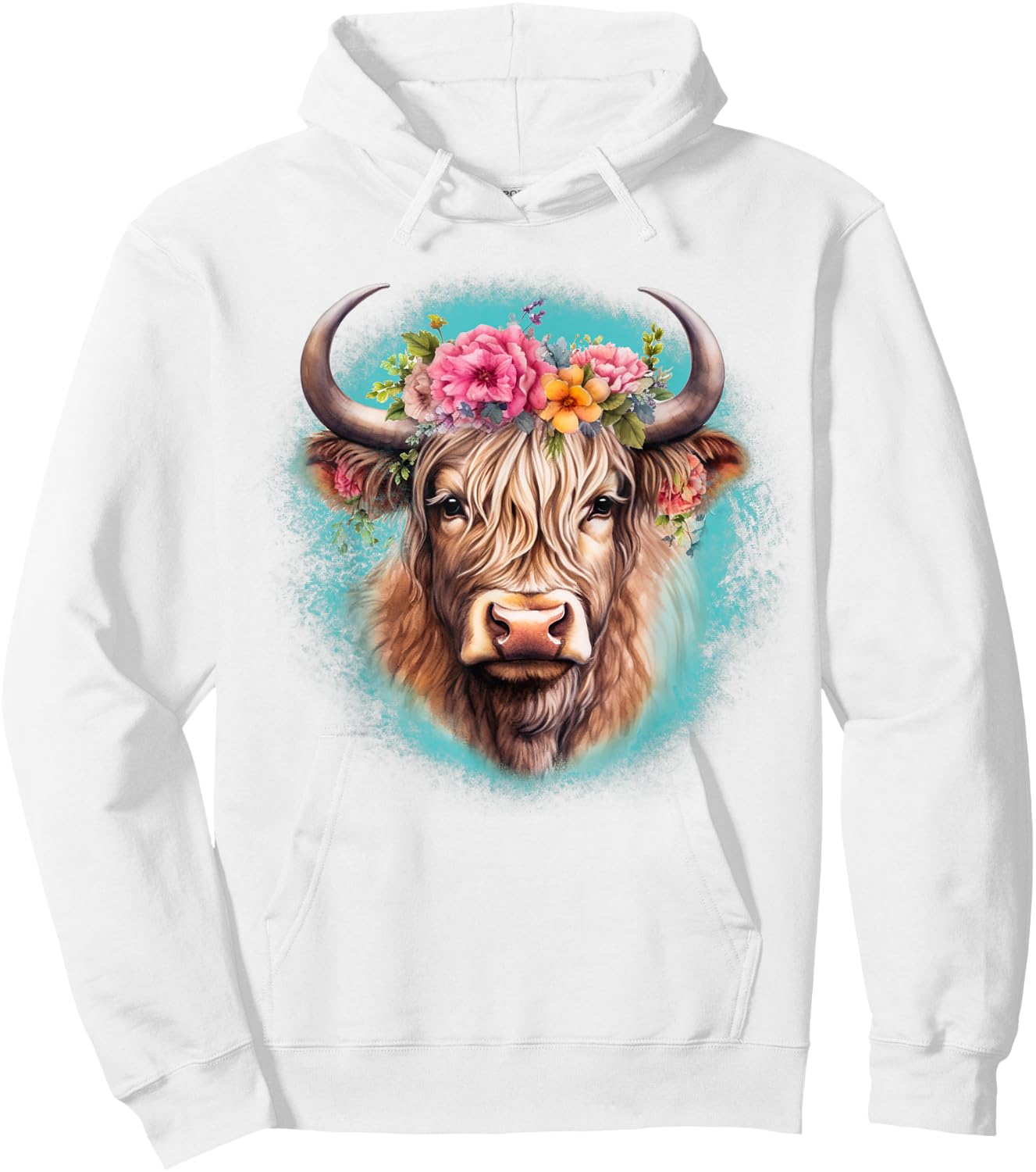 Highland Cow Hoodie - Hoodie | White