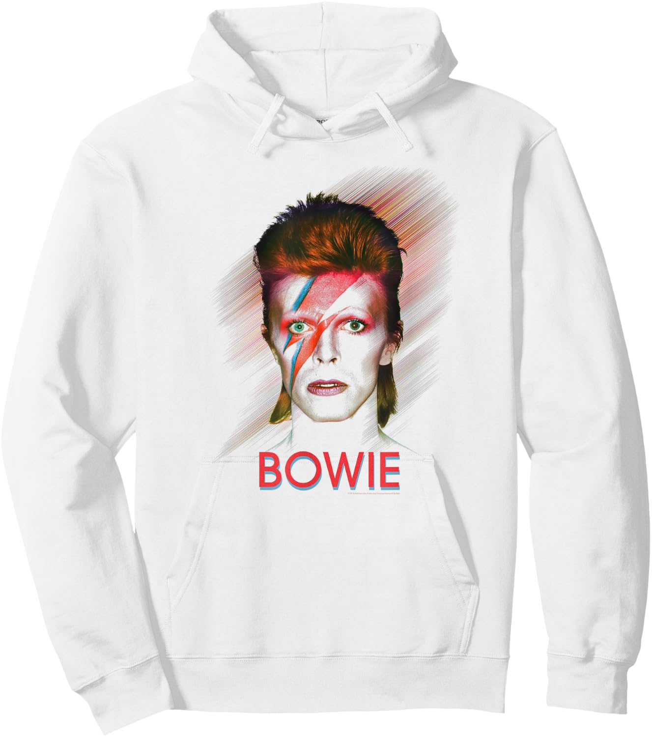 David Bowie - Blur Bowie , white, S Hoodie - Hoodie | White