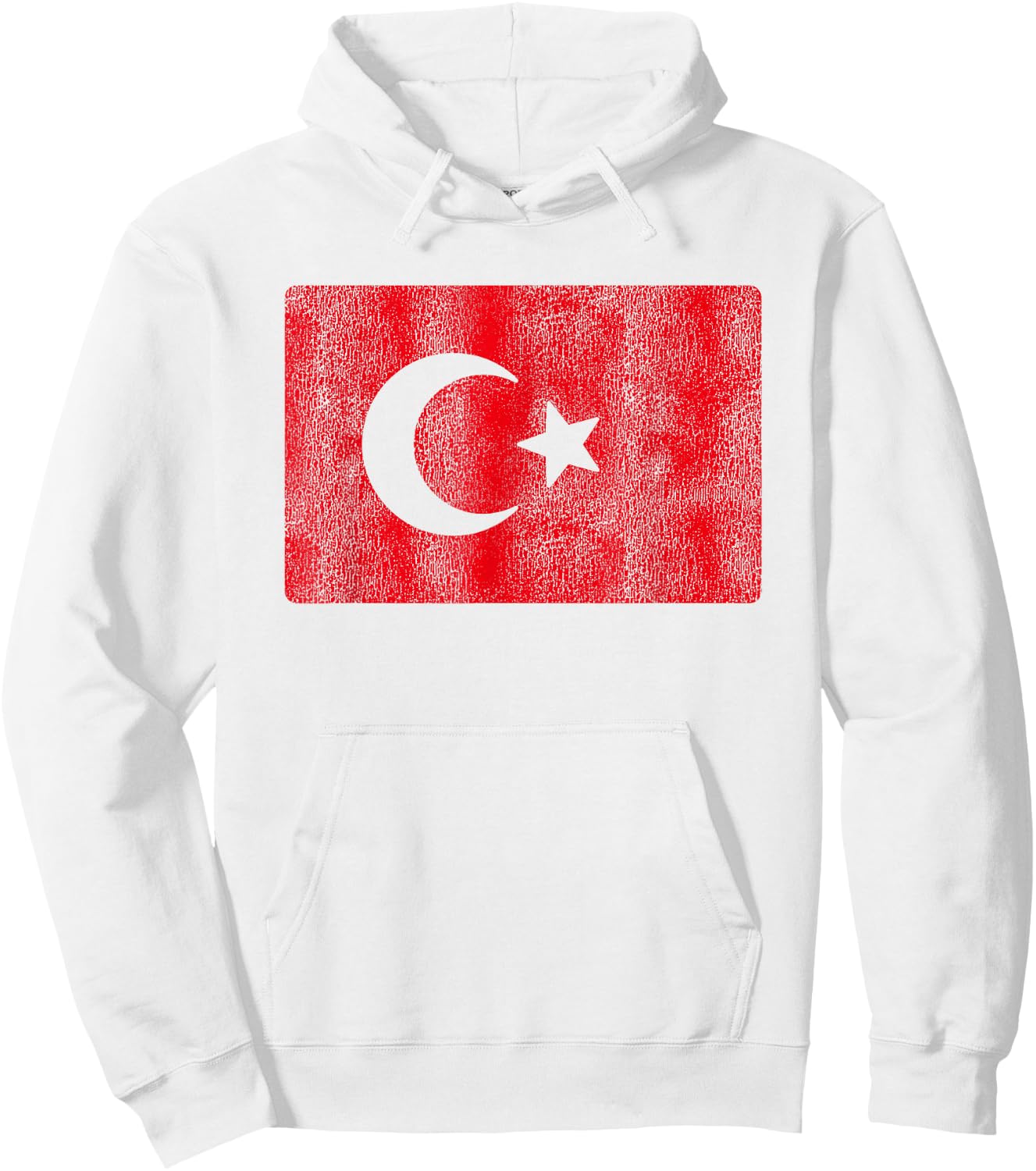 Retro Turkish Flag Turkey Souvenir Ottoman Empire Men Women Hoodie - Hoodie | White