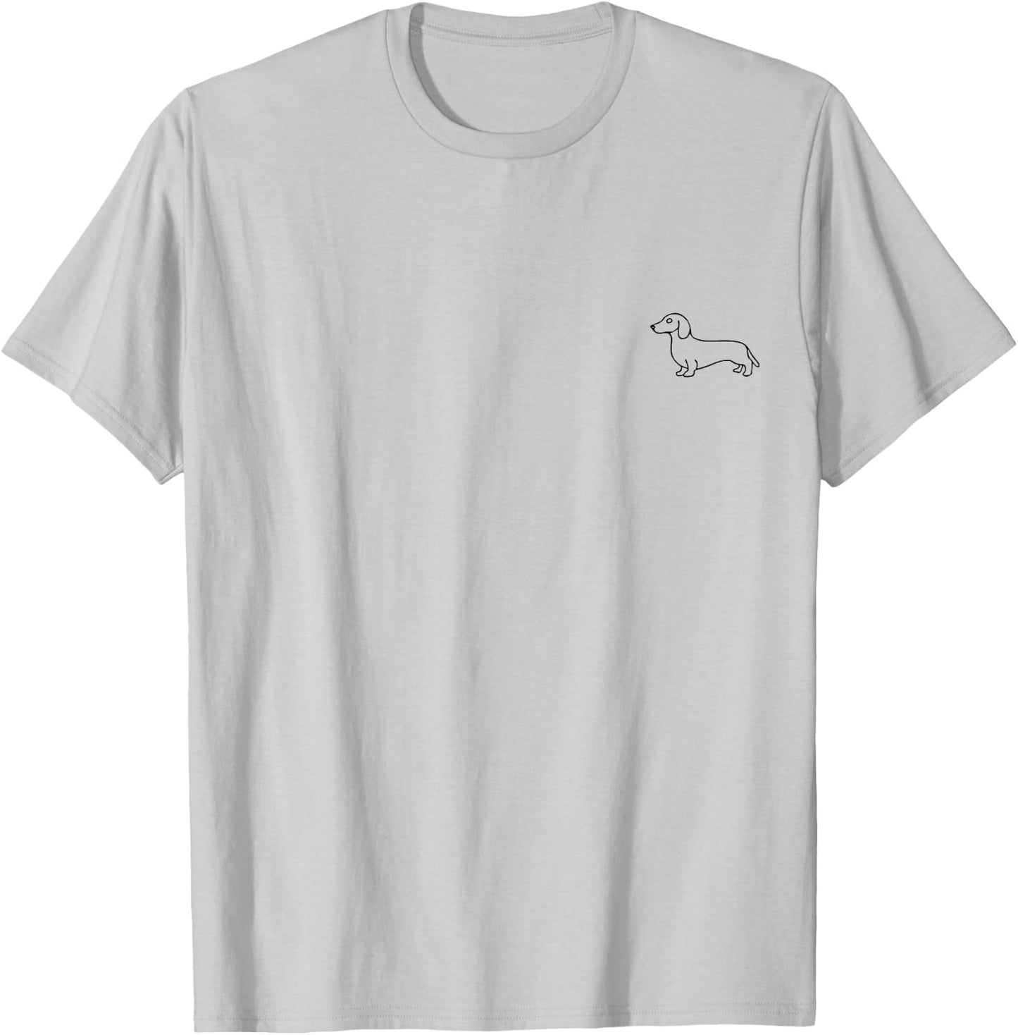 Dachshund Minimalism , White T-Shirt - T-Shirt | Ash