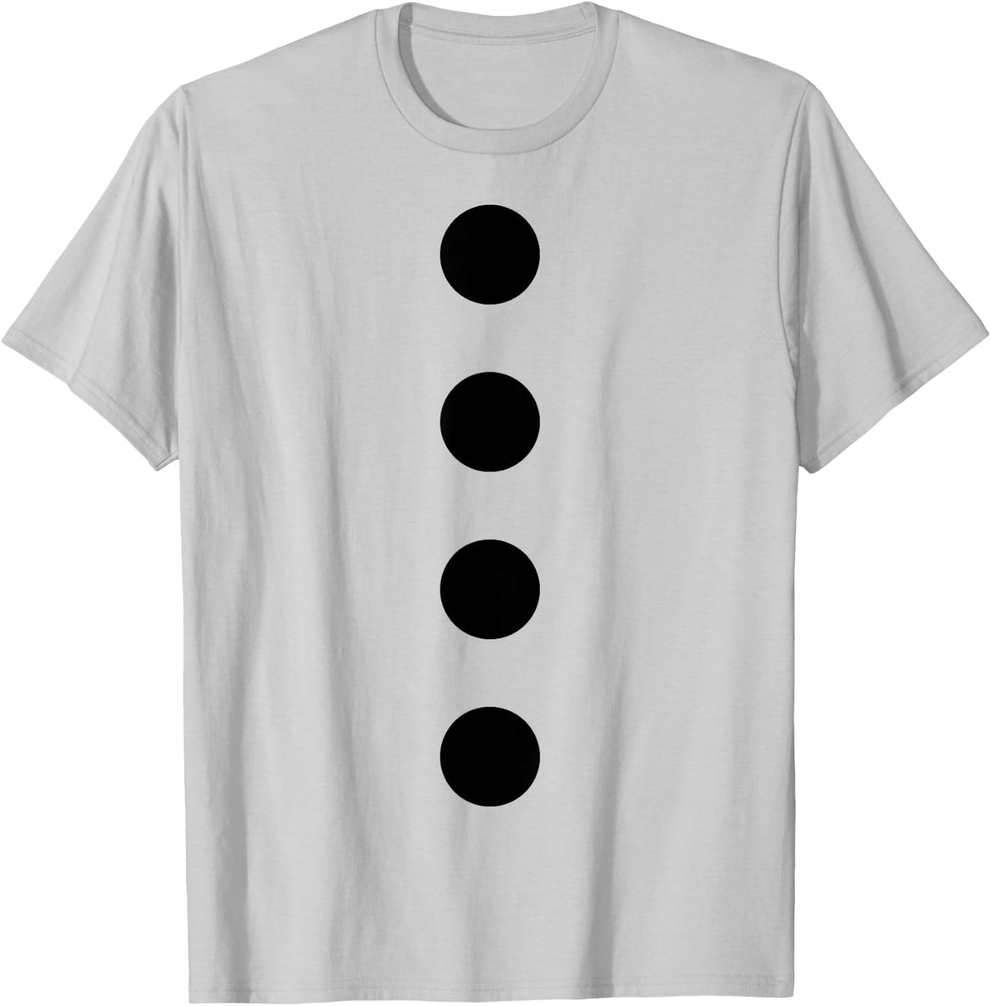 Snowman Costume Black Dots Stones Women Kids Men's T-Shirt - T-Shirt | Ash