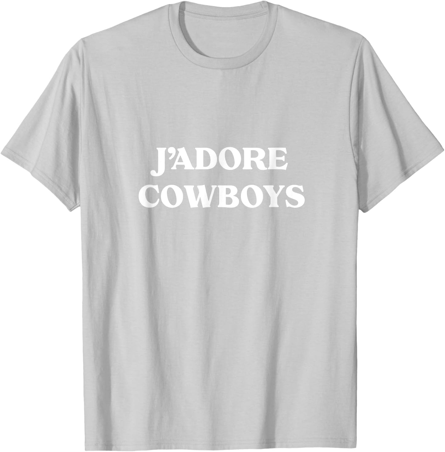 J'ADORE Cowboys Howdy Cowboy Western Rodeo Rancher Horse T-Shirt - T-Shirt | Ash