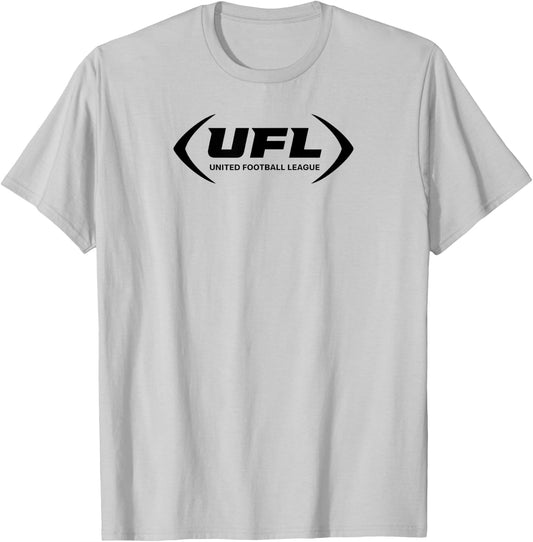 UFL Logo (Gray) - United Football League T-Shirt - T-Shirt | Ash