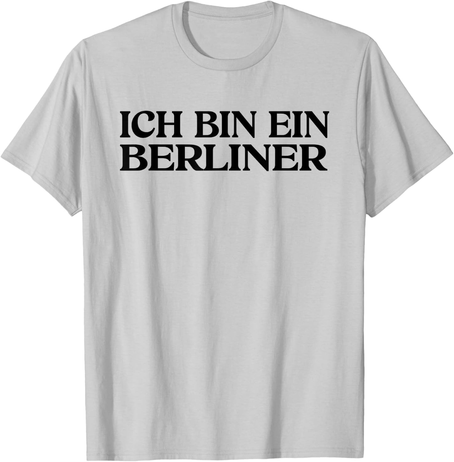 with German Text "Ich bin ein Berlin, gray T-Shirt - T-Shirt | Ash