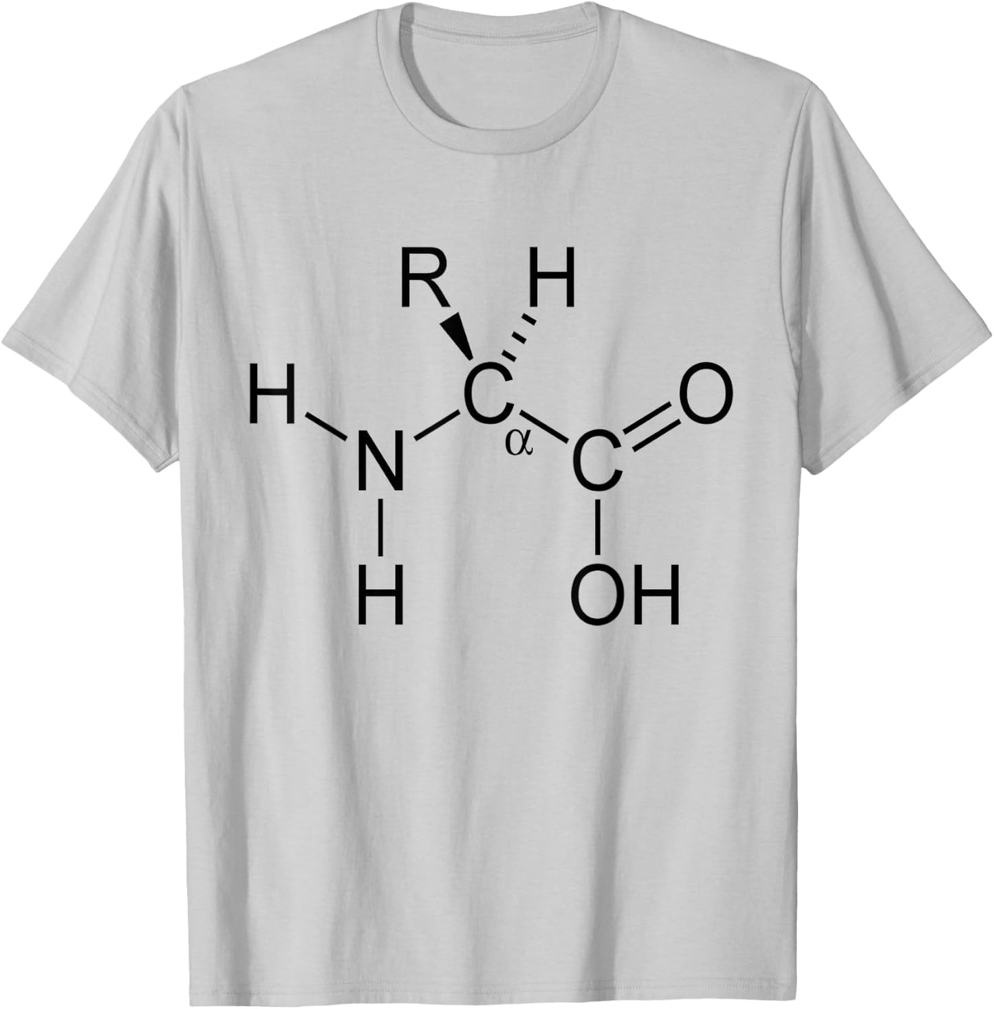 Alpha Amino Acid Biochemistry Muscle Protein Genetic T-Shirt - T-Shirt | Ash