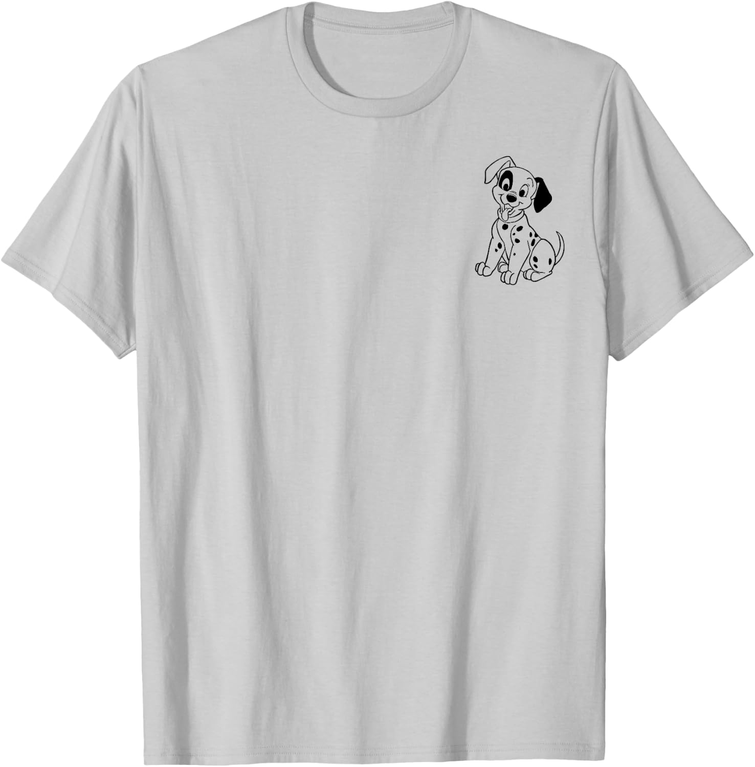 Disney 101 Dalmatians Patch Left Chest , white, S T-Shirt - T-Shirt | Ash