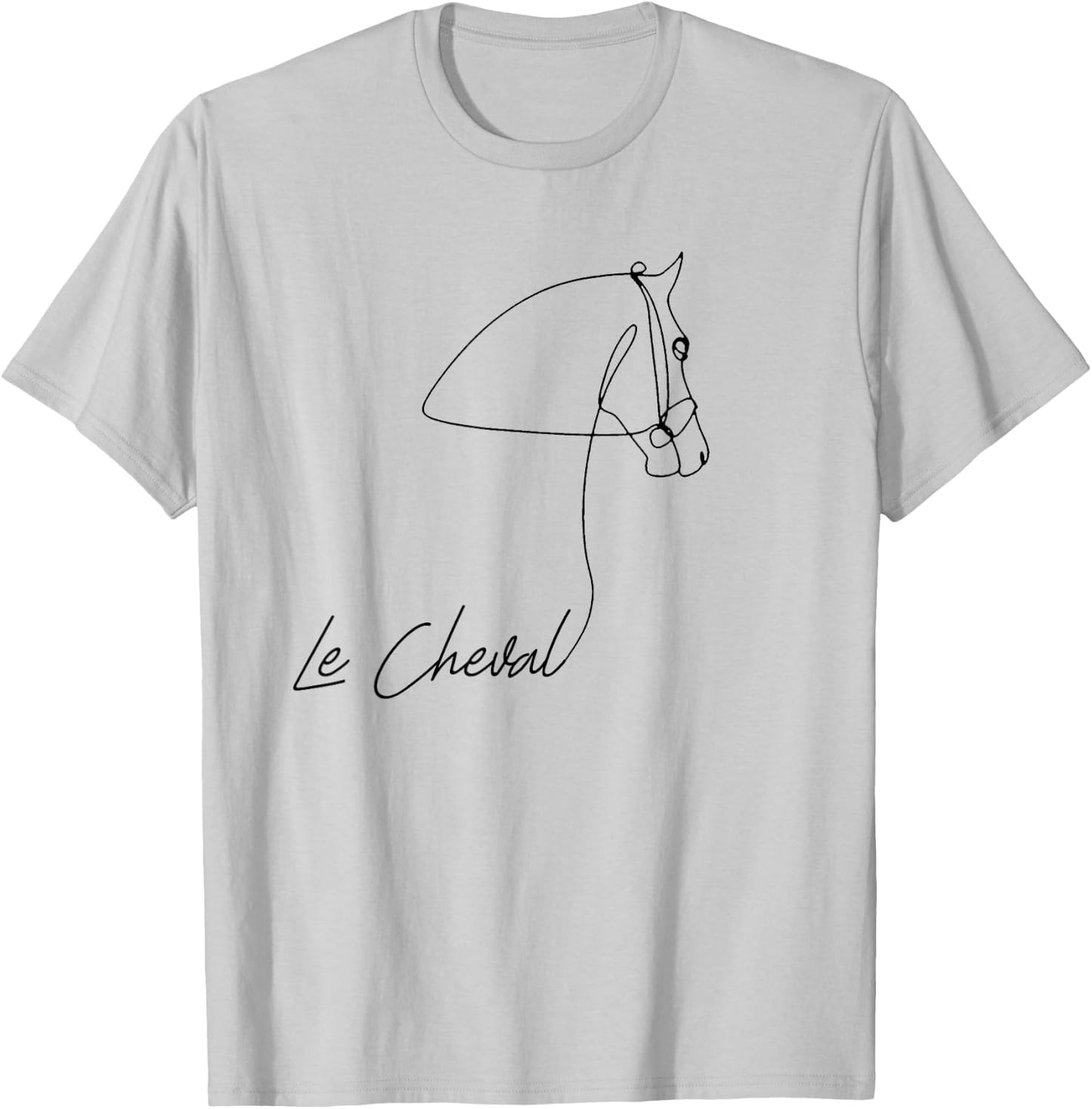 Horse Riding shirts with French words - Le Cheval T-Shirt - T-Shirt | Ash