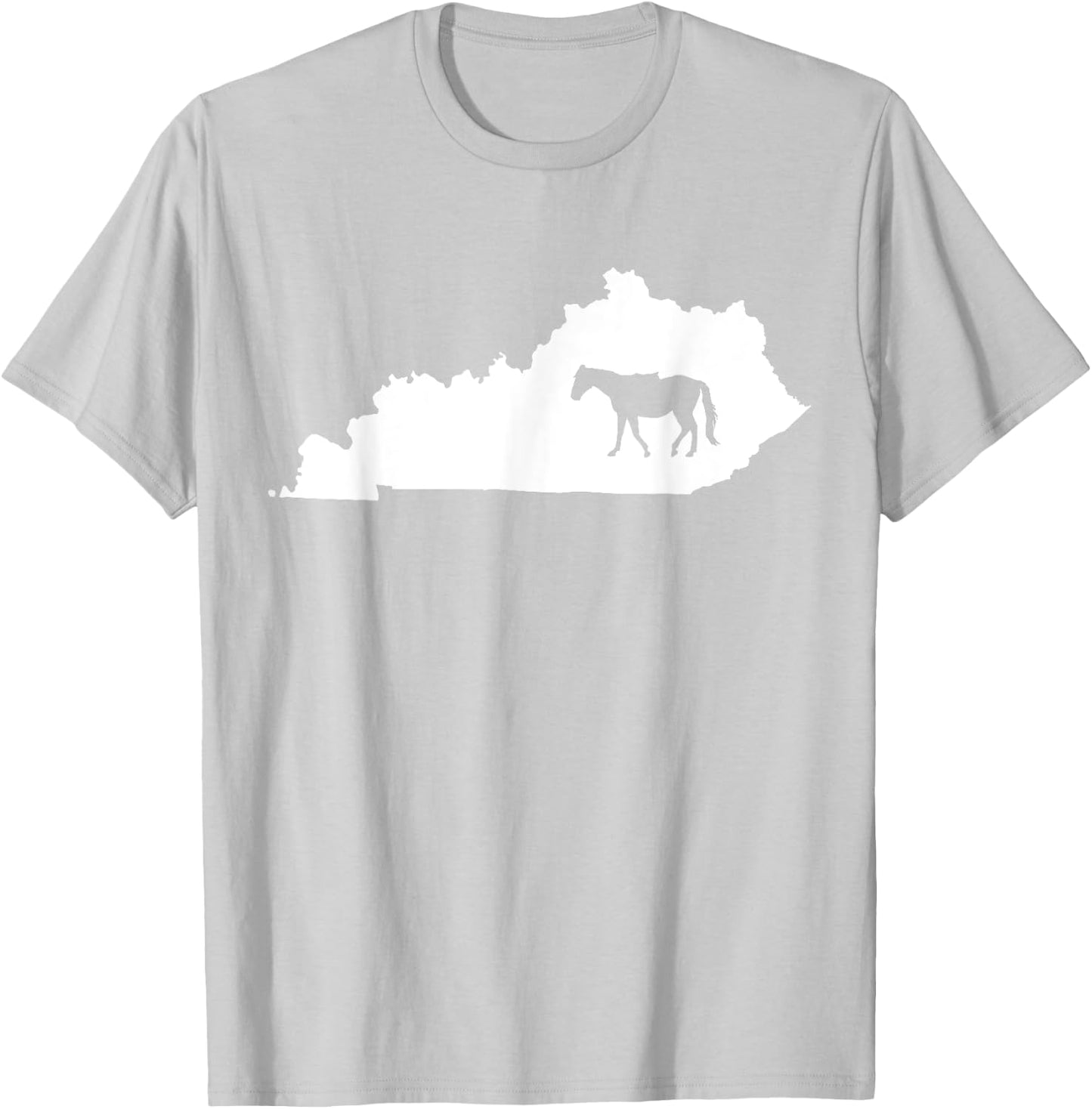 Kentucky Horse Map - Gift Men and Kids T-Shirt - T-Shirt | Ash