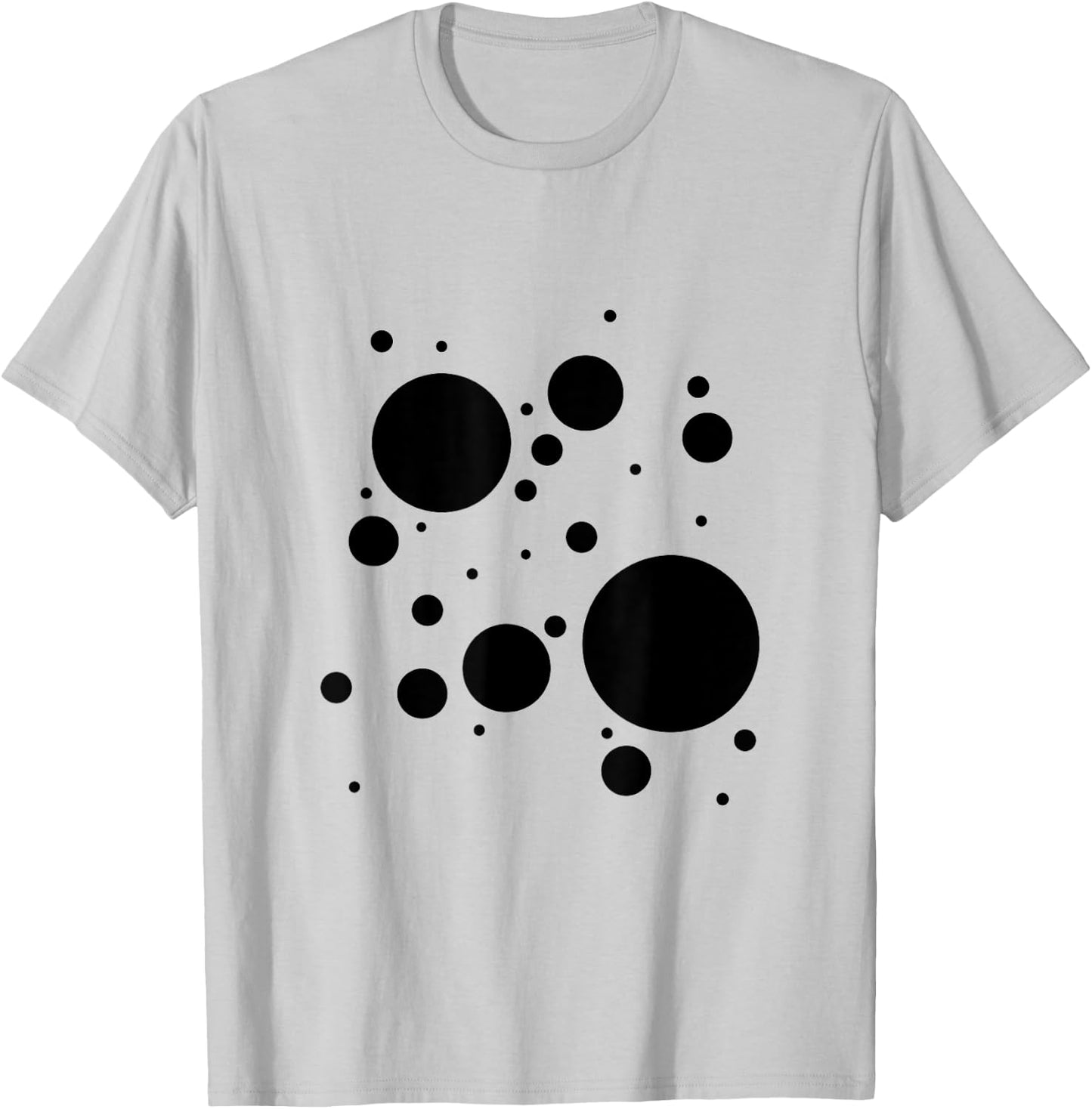 Happy Dot Day Fun Abstract Black White Polka Dot Dalmatian T-Shirt - T-Shirt | Ash