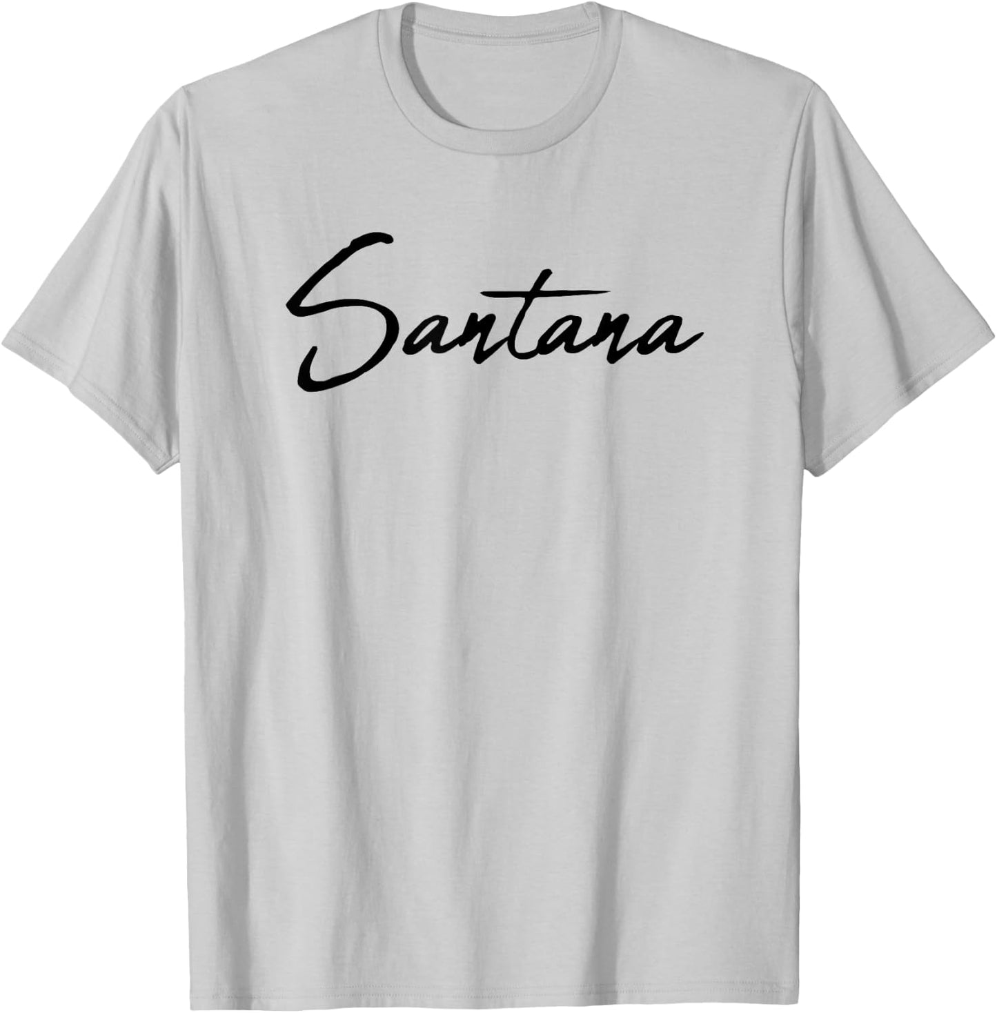 Beautiful Handwritten Font Santana Calligraphy T-Shirt - T-Shirt | Ash