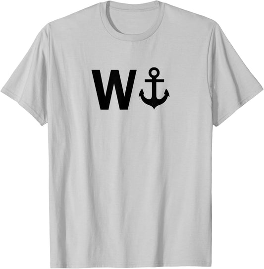 With An Anchor W Anchor T-Shirt - T-Shirt | Ash