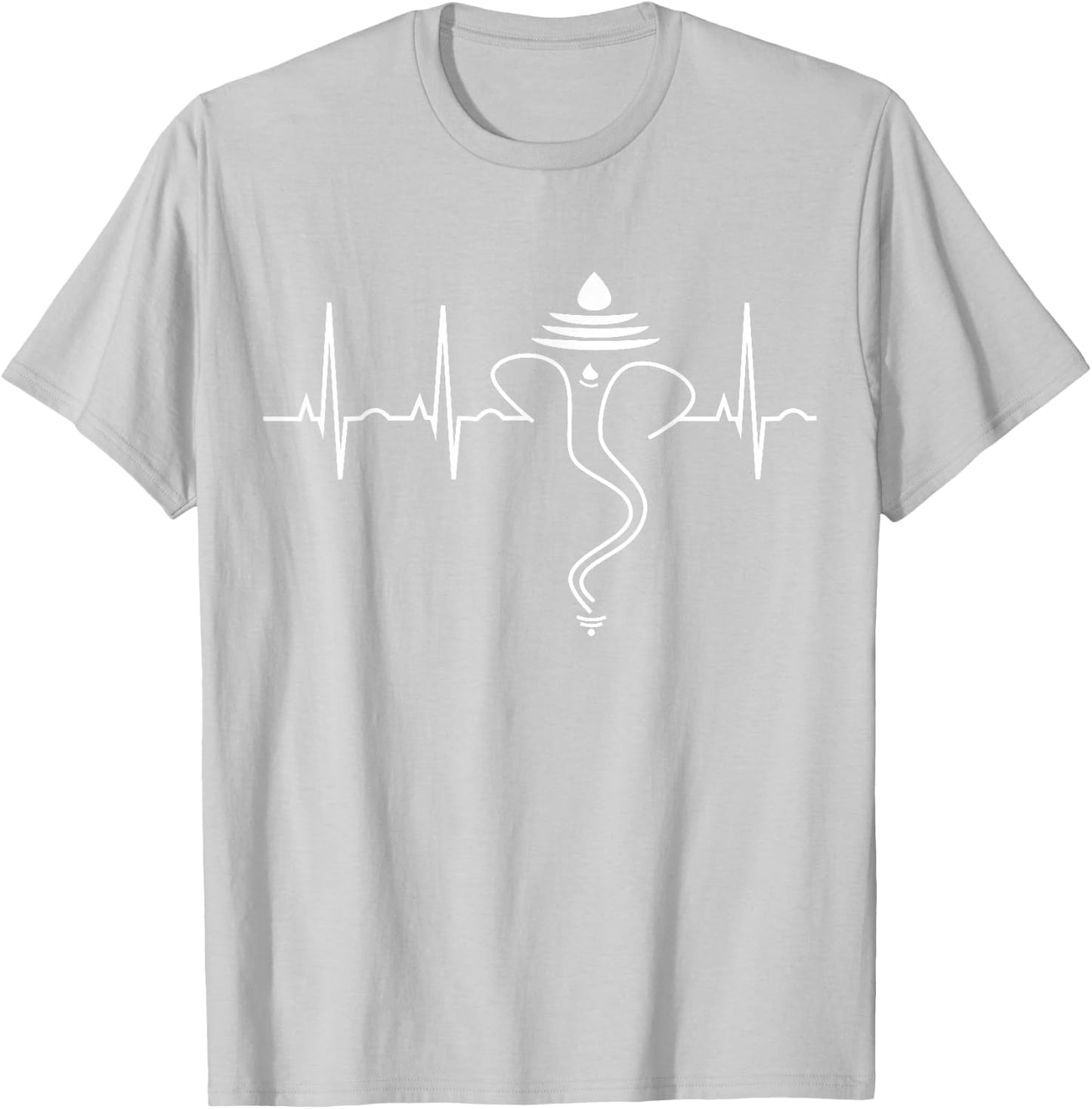 Ganesh Shirt Hindu Heartbeat Yoga Gift India Travel T-Shirt - T-Shirt | Ash