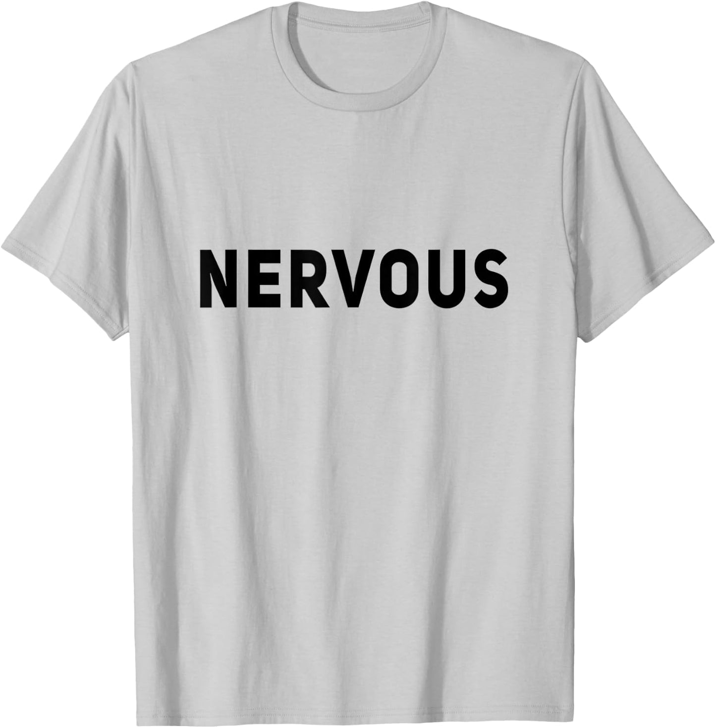 Anxious Surplus NERVOUS Dog Style Anxiety Shirt - Men's Yellow Small Classic Fit T-Shirt - T-Shirt | Ash