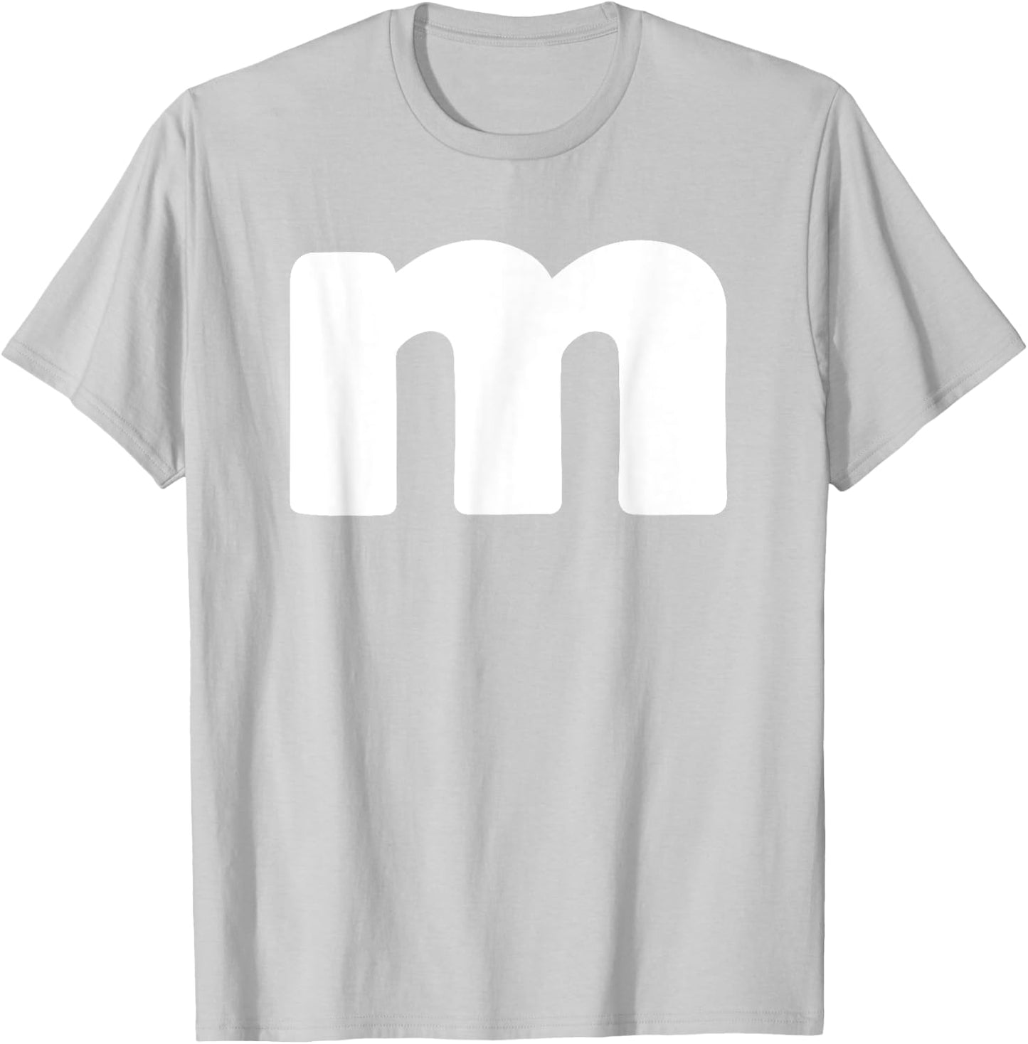 Funny Letter M Groups Halloween Team easy lazy T-Shirt - T-Shirt | Ash