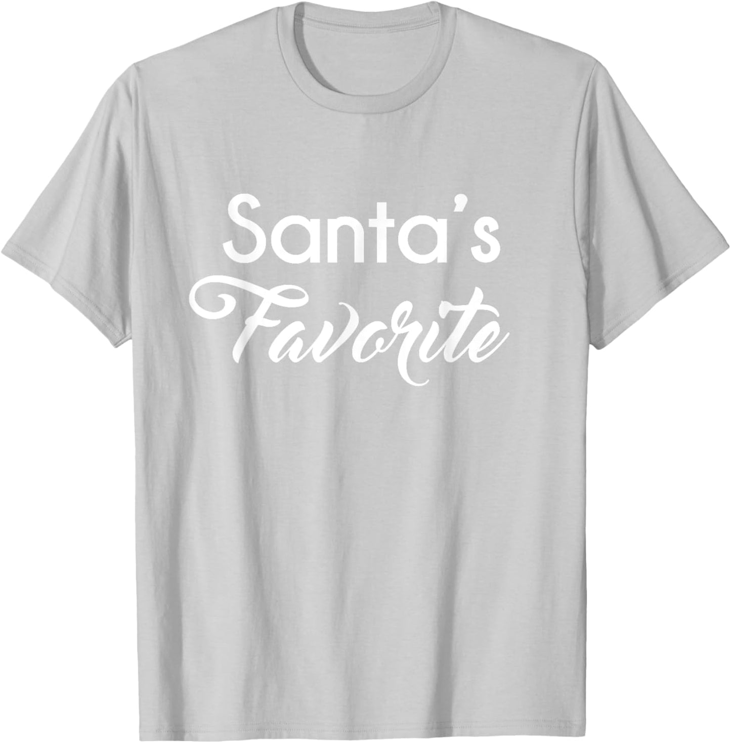 Santa's Favorite Shirt, Funny Cute Kids Christmas Gift T-Shirt - T-Shirt | Ash