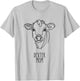 Line Art Best Cow Mom Women - Dexter T-Shirt - T-Shirt | Ash