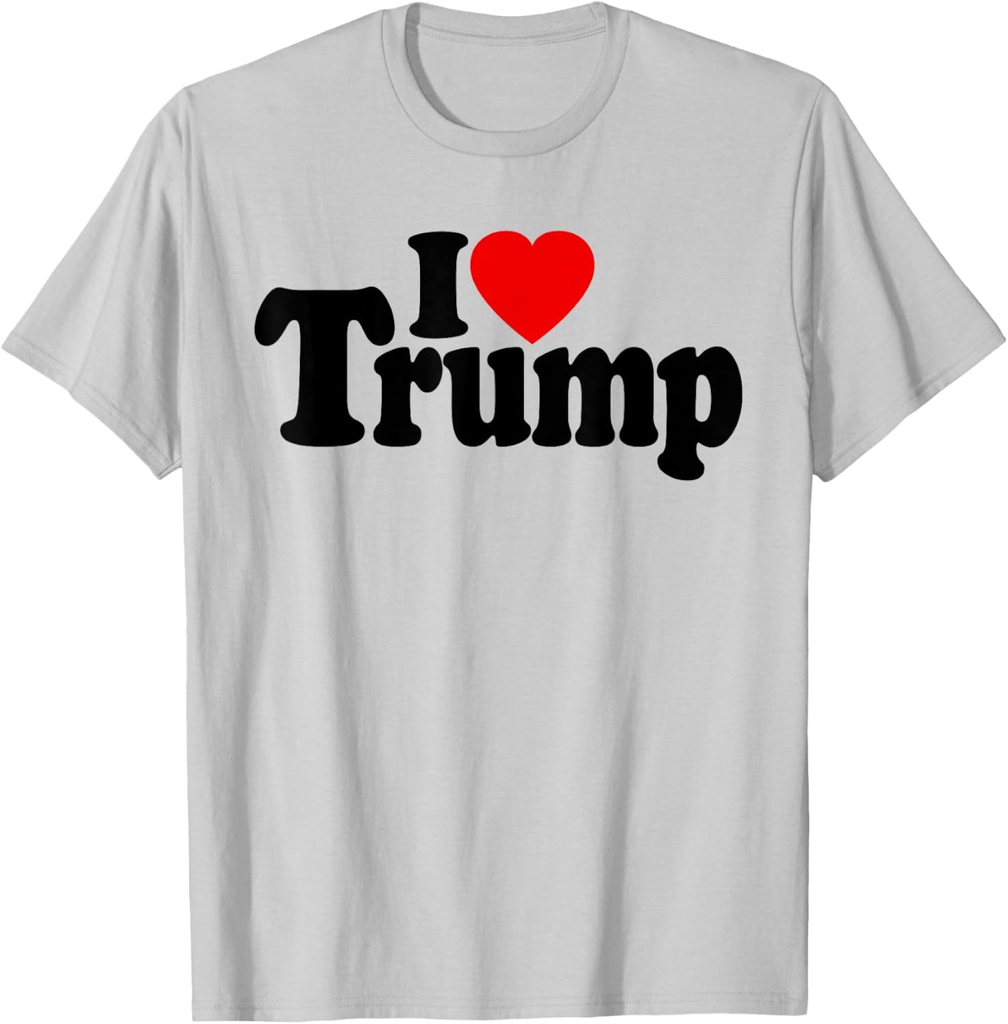 I LOVE HEART DONALD TRUMP DJT , white, S T-Shirt - T-Shirt | Ash
