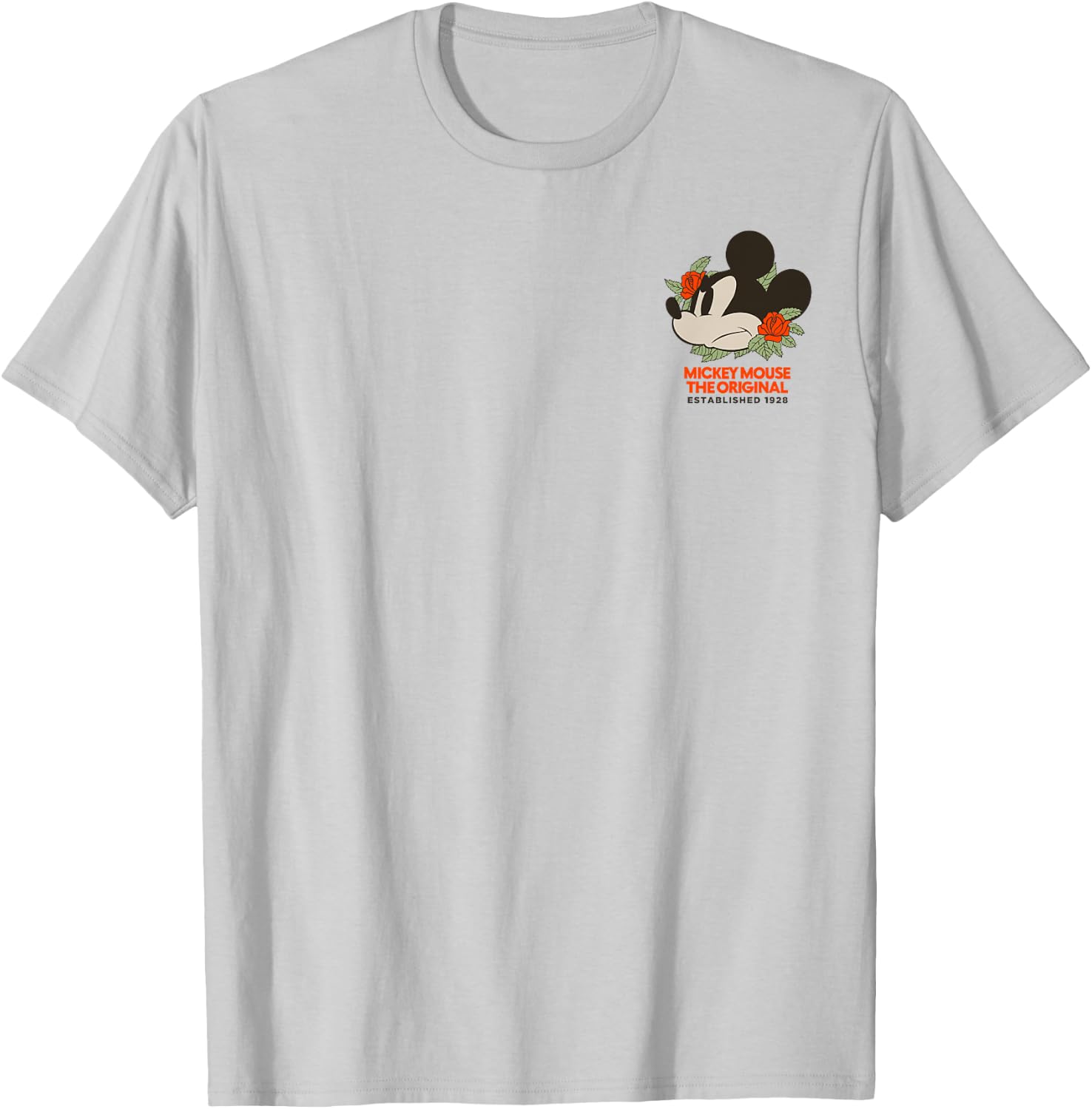 Disney Mickey And Friends The Original Est. 1928 Pocket Logo T-Shirt - T-Shirt | Ash