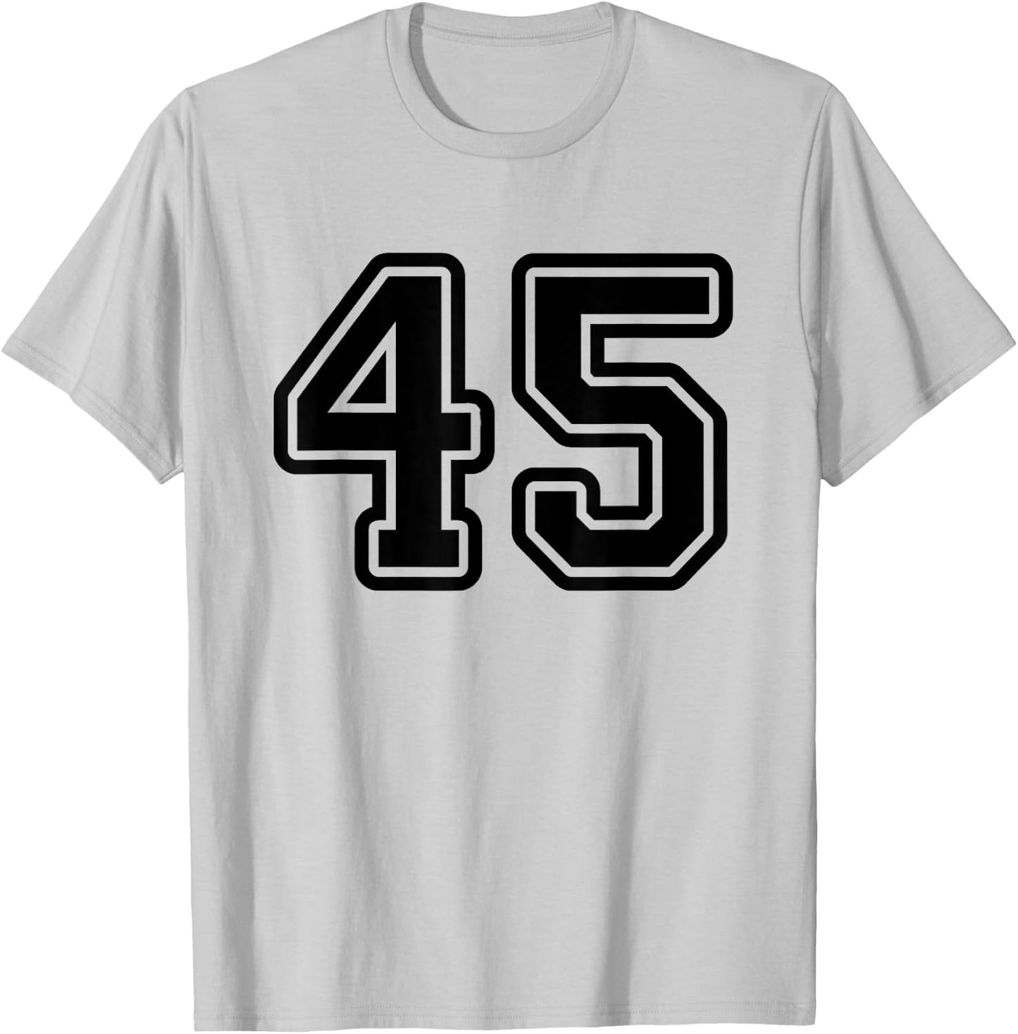 Number #45 Black Varsity Number 45 T-Shirt - T-Shirt | Ash